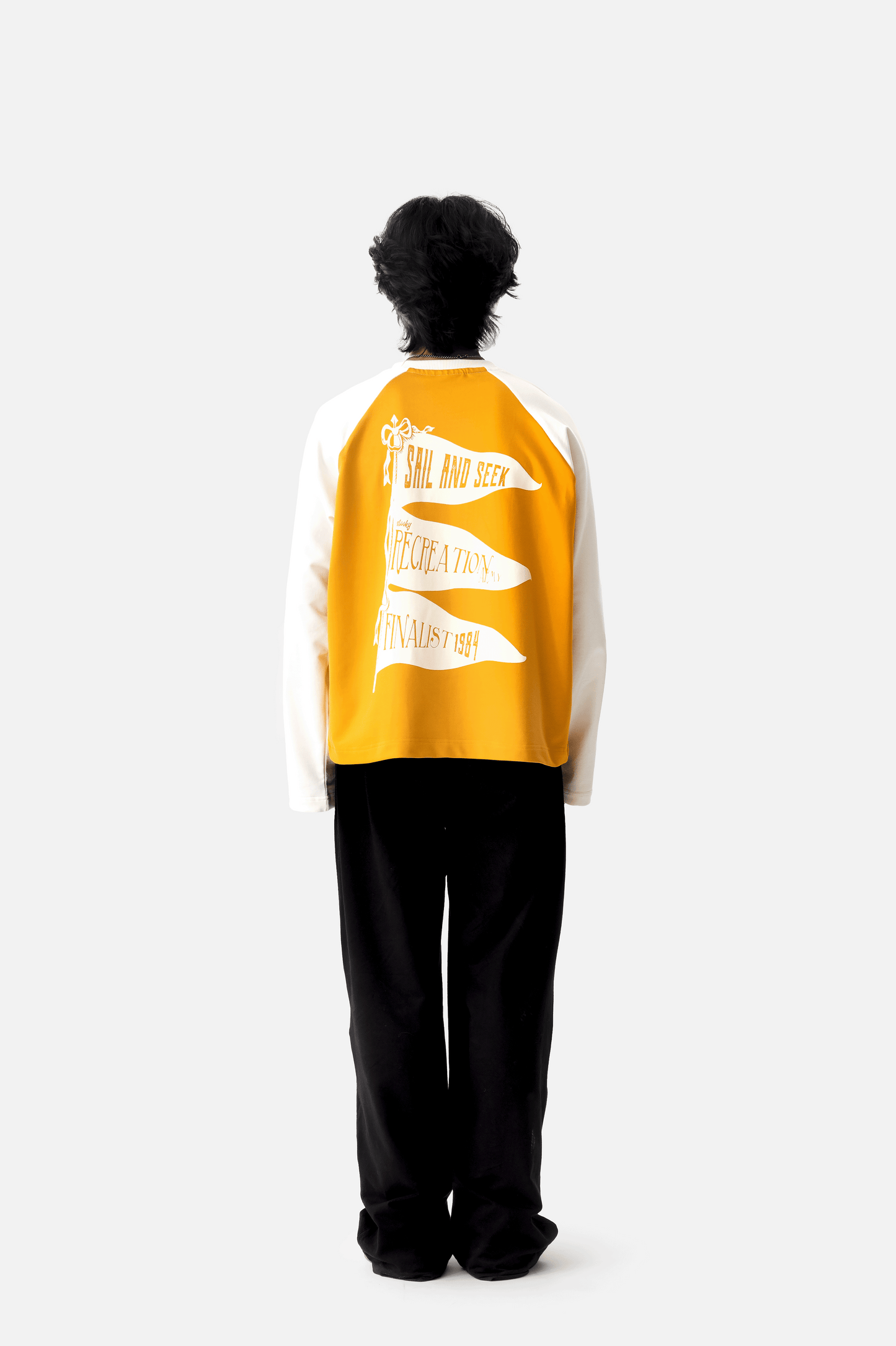 Sail & Seek Raglan - Mango/Off White