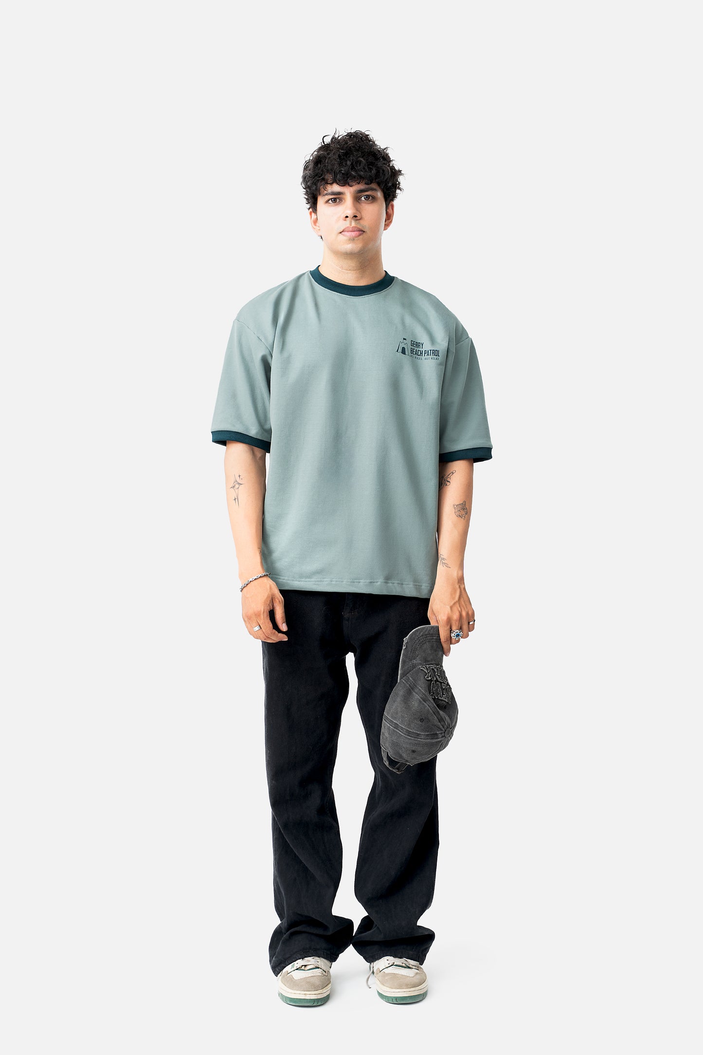 Retro Lounge T-shirt - Dusty Green