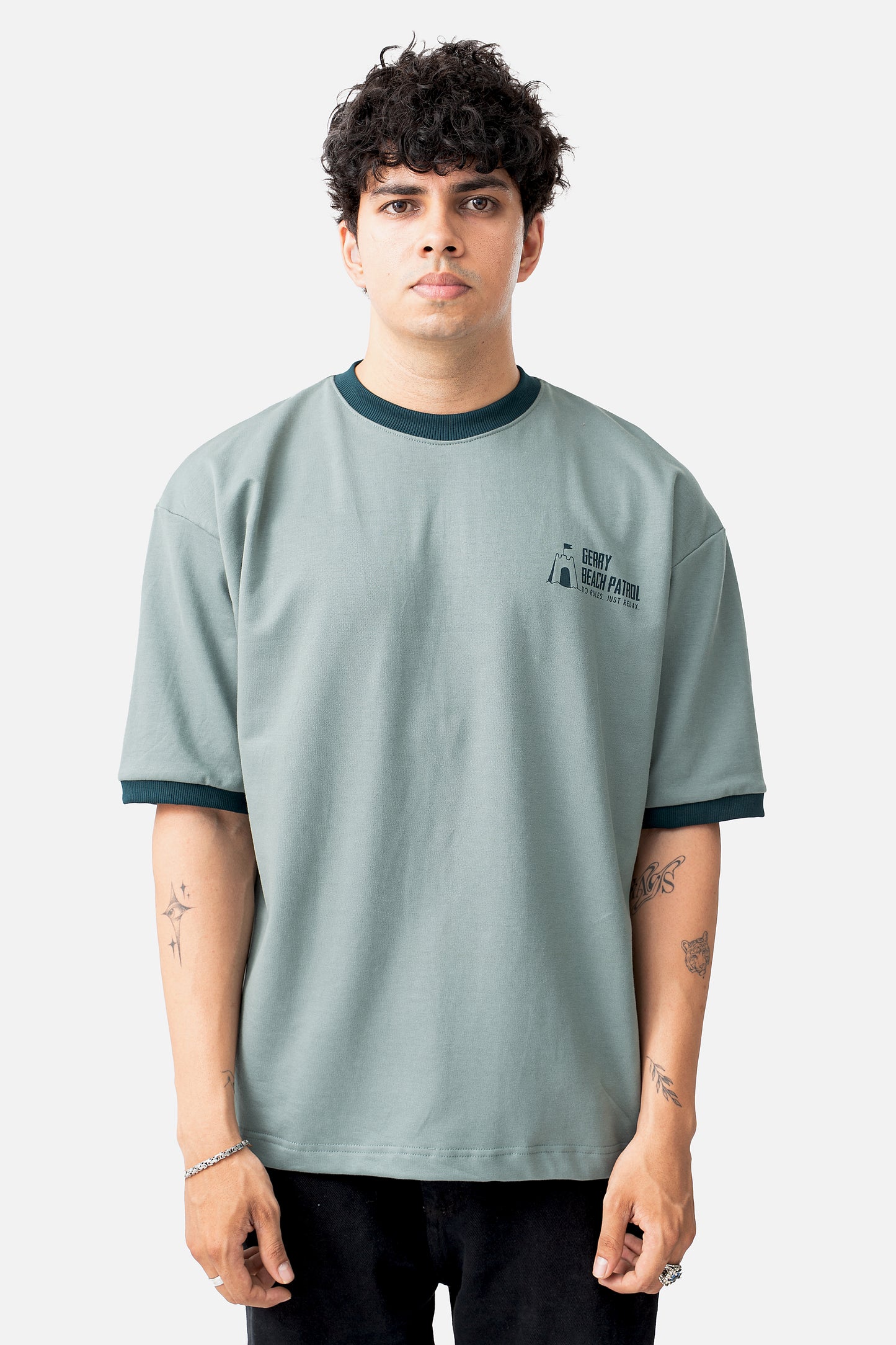 Retro Lounge T-shirt - Dusty Green
