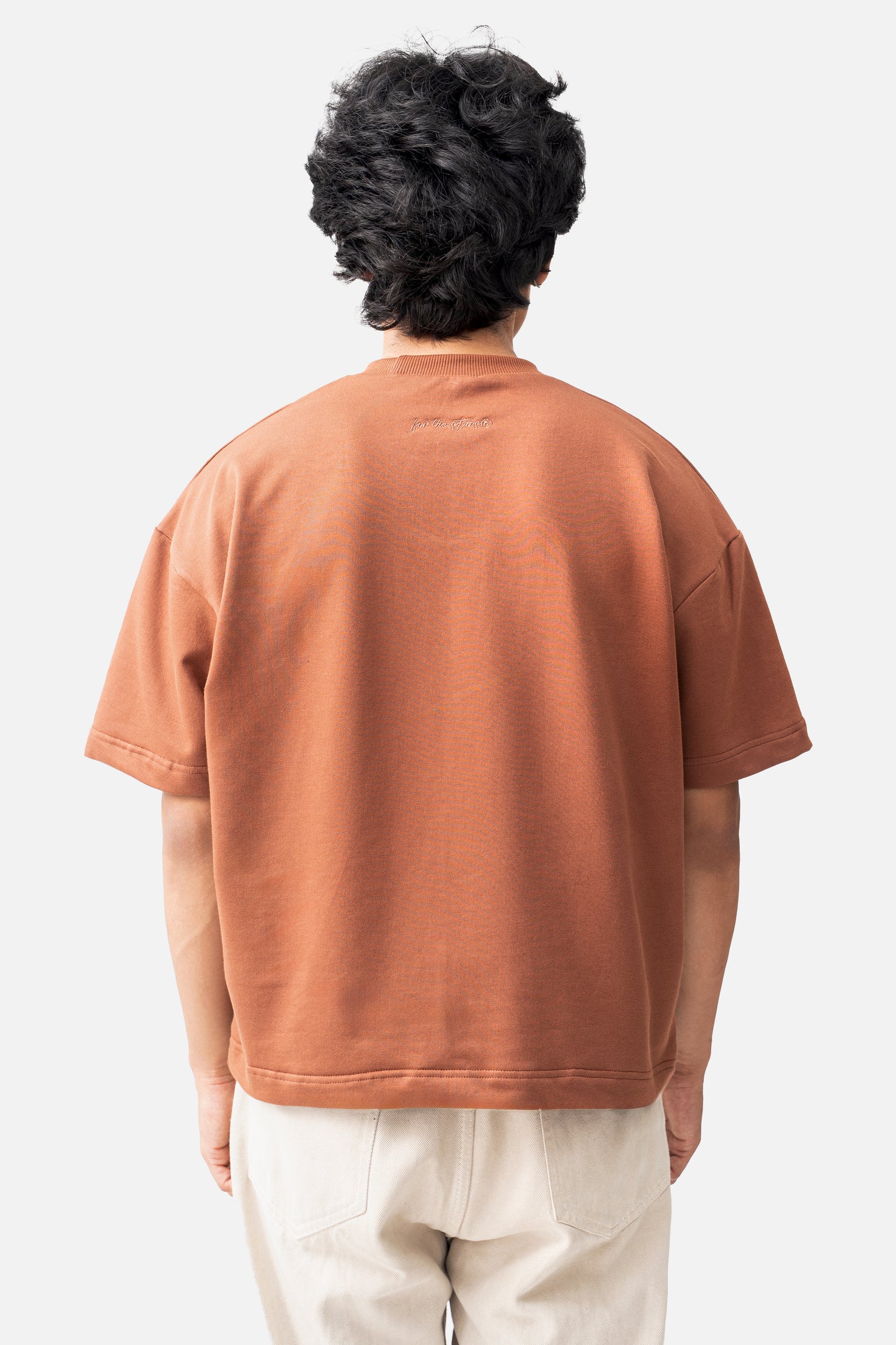 Classic Cropped Box-Fit Tshirt - Rust Brown