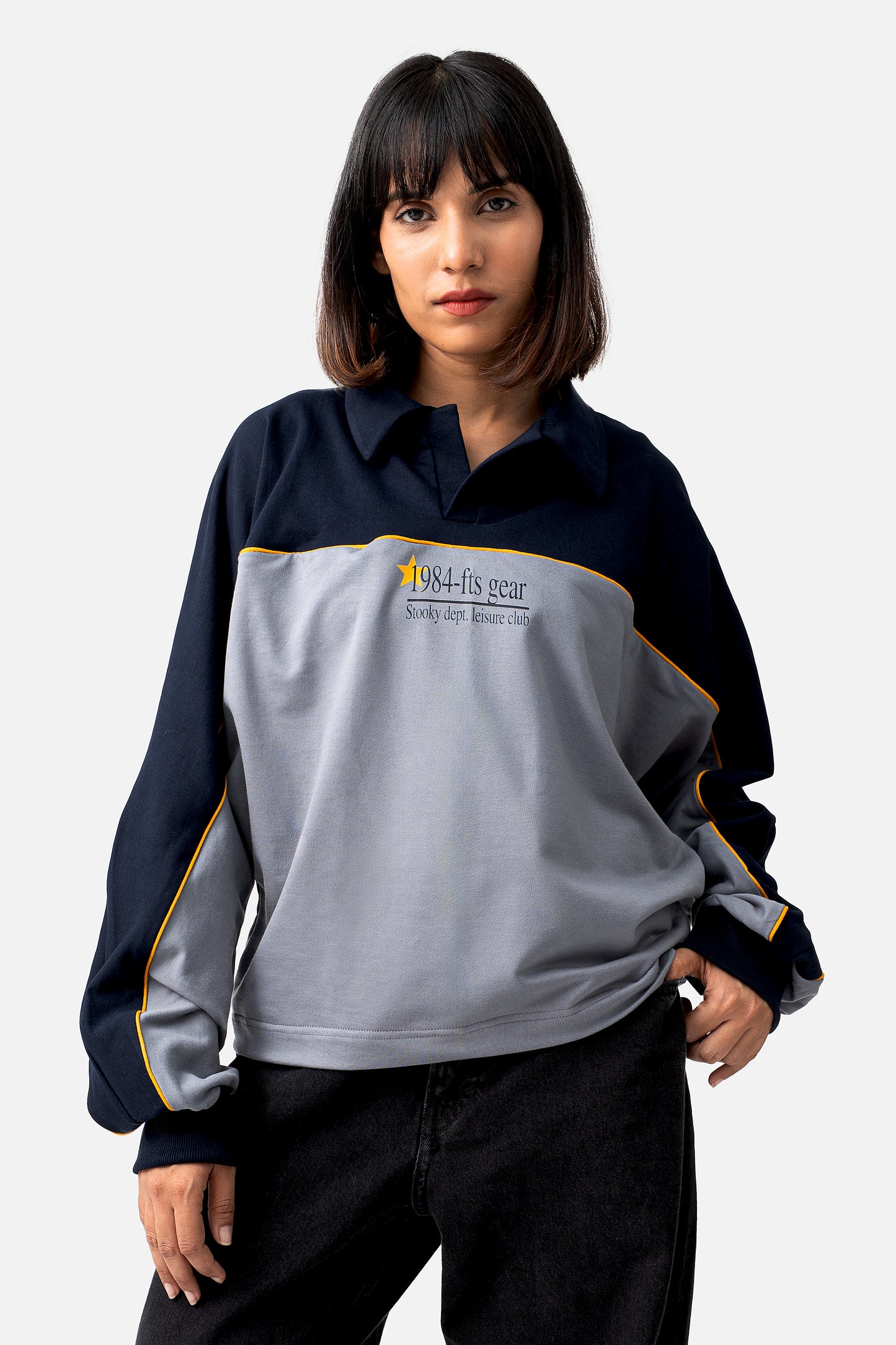 Heritage Polo - Grey/Navy