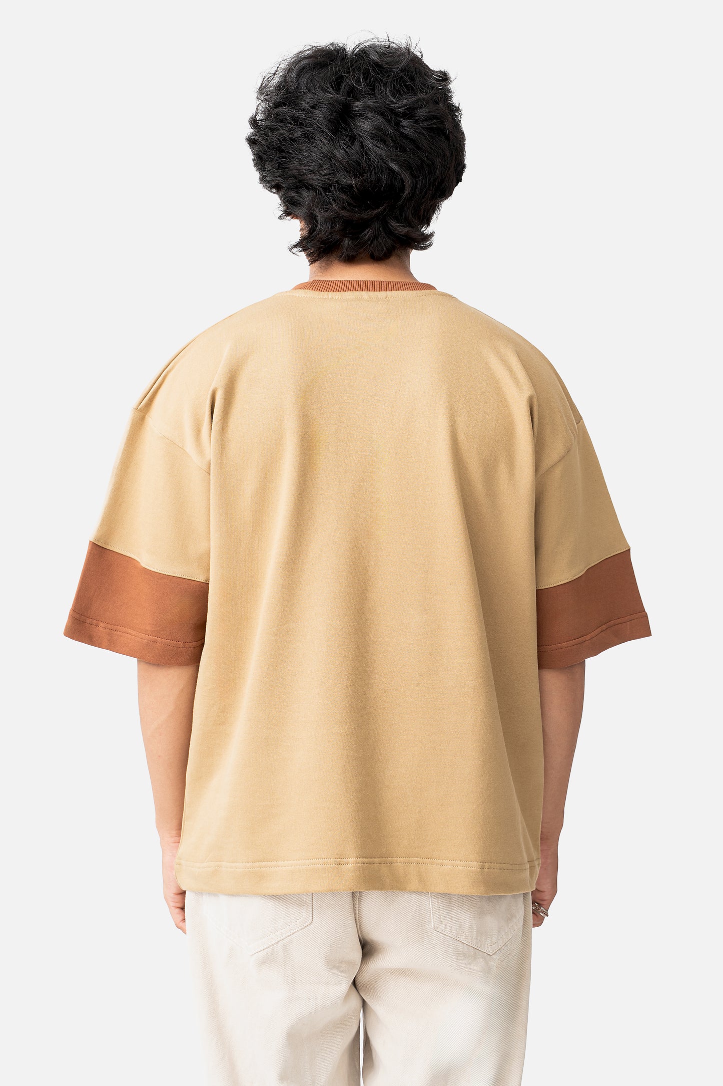 Zephyride Saddle T-Shirt - Sand/Rust Brown
