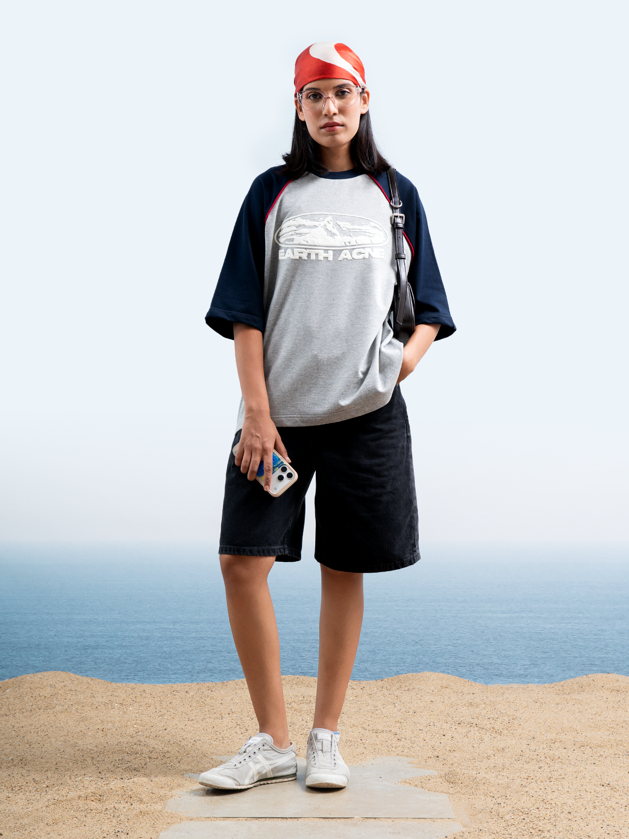 Eart Acne Short Sleeve - Melange/Navy