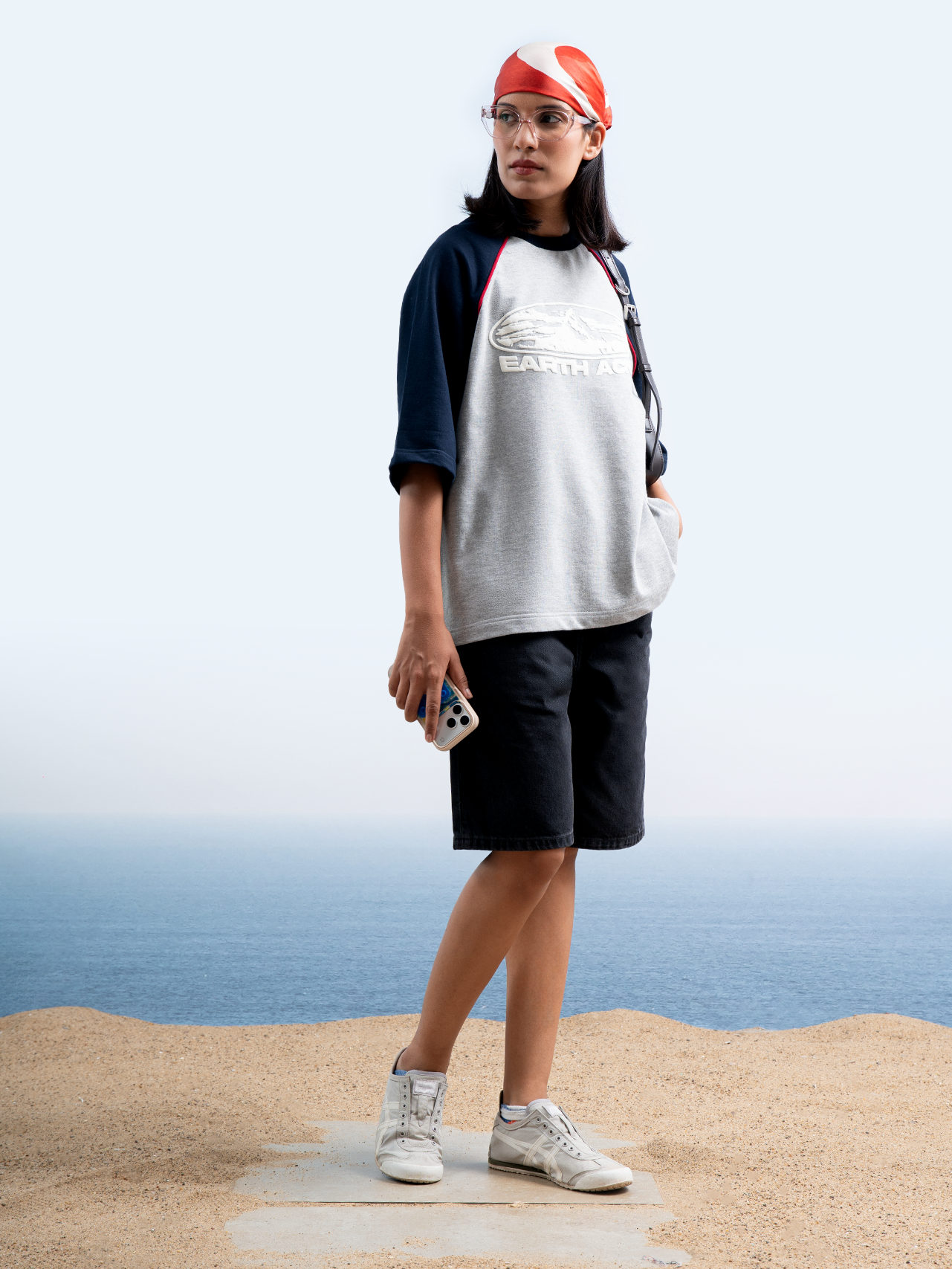 Eart Acne Short Sleeve - Melange/Navy