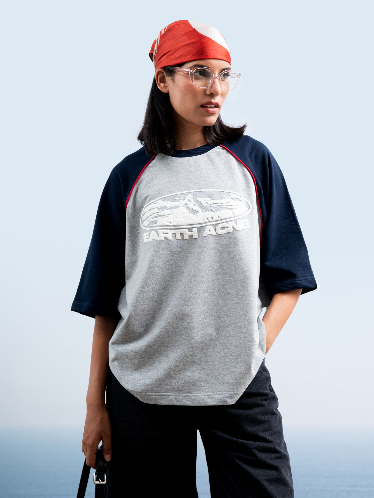 Eart Acne Short Sleeve - Melange/Navy