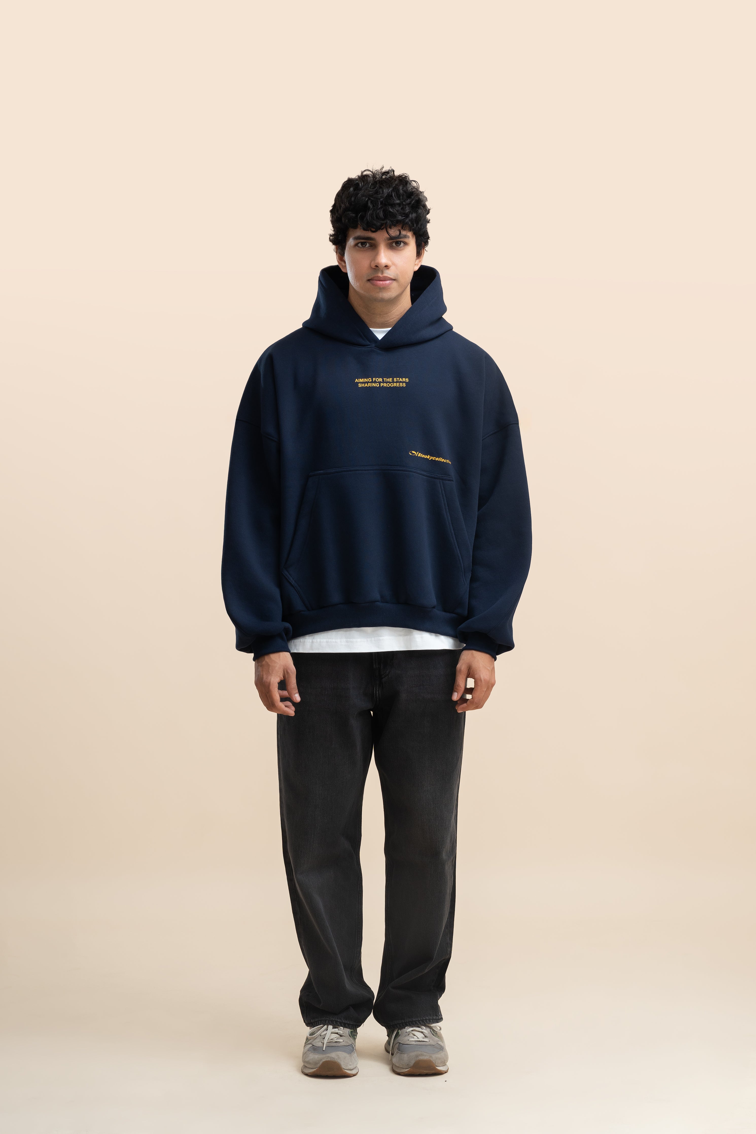 For the stars hoodie-Navy