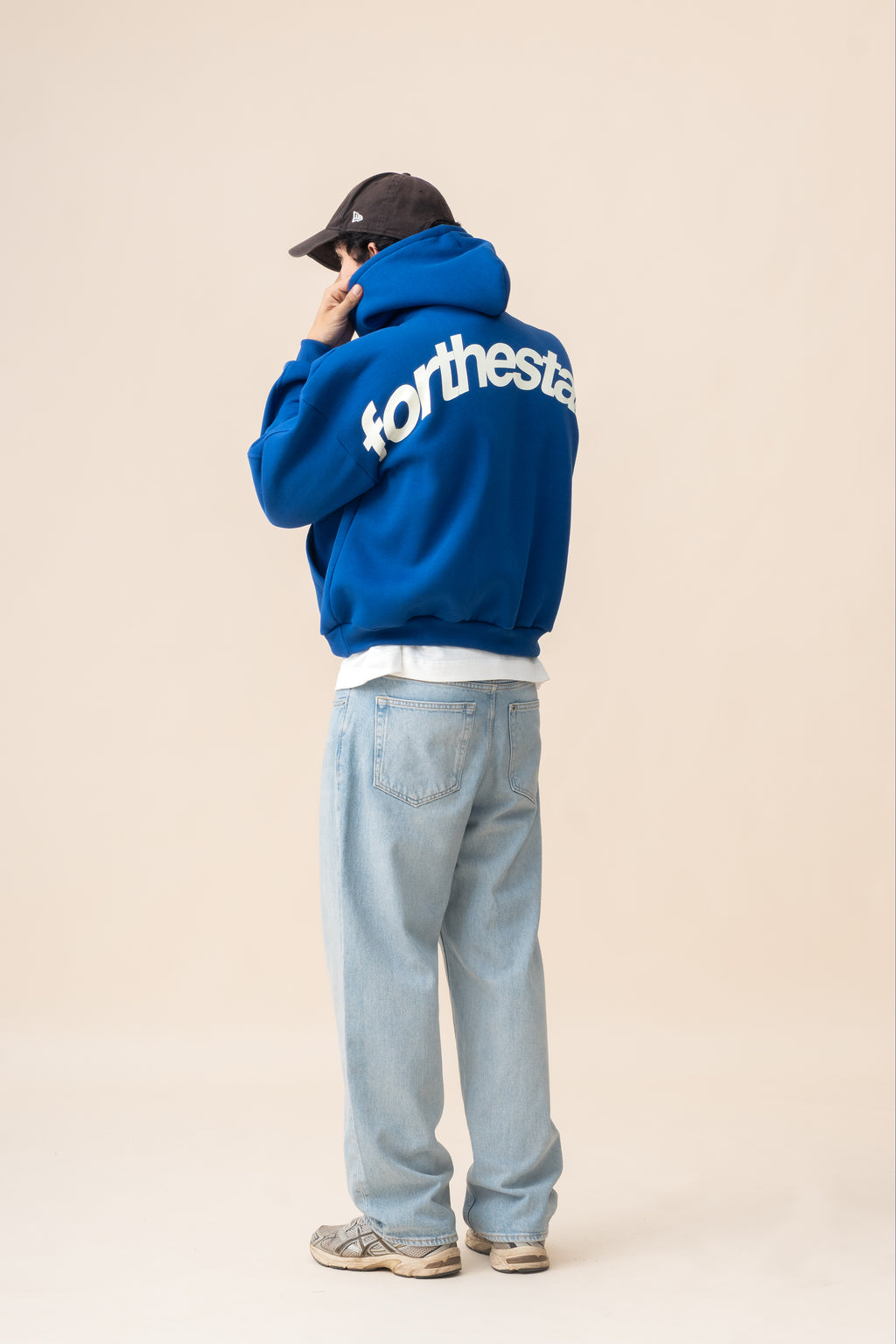 FTS CURVED HOODIE - COBALT BLUE