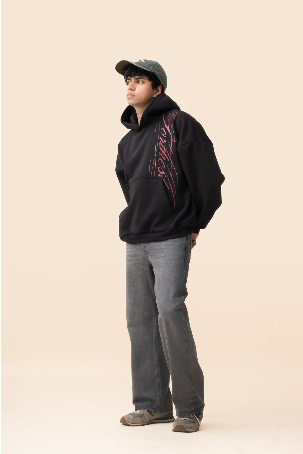 FTS SCRIPT HOODIE - BLACK
