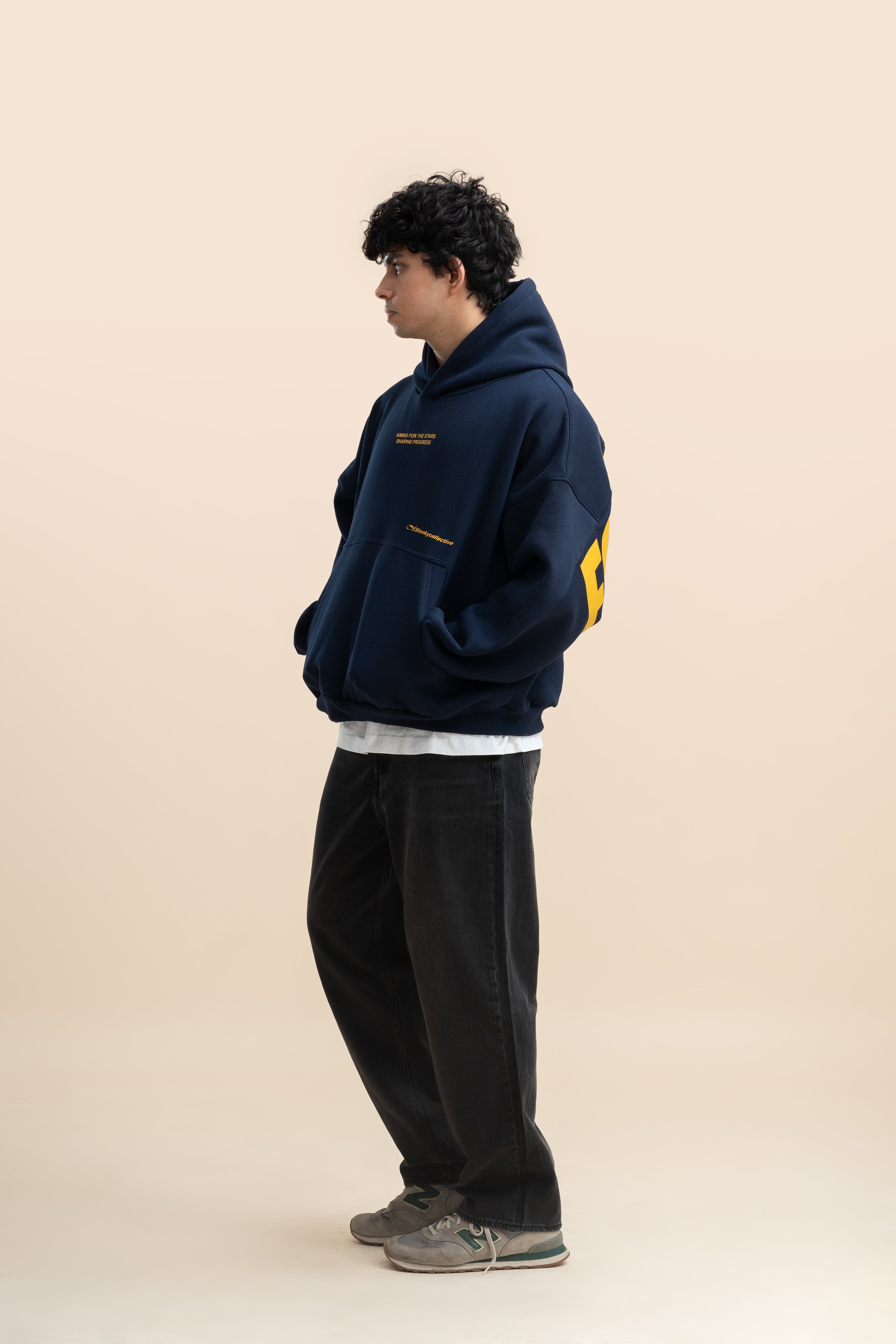 For the stars hoodie-Navy