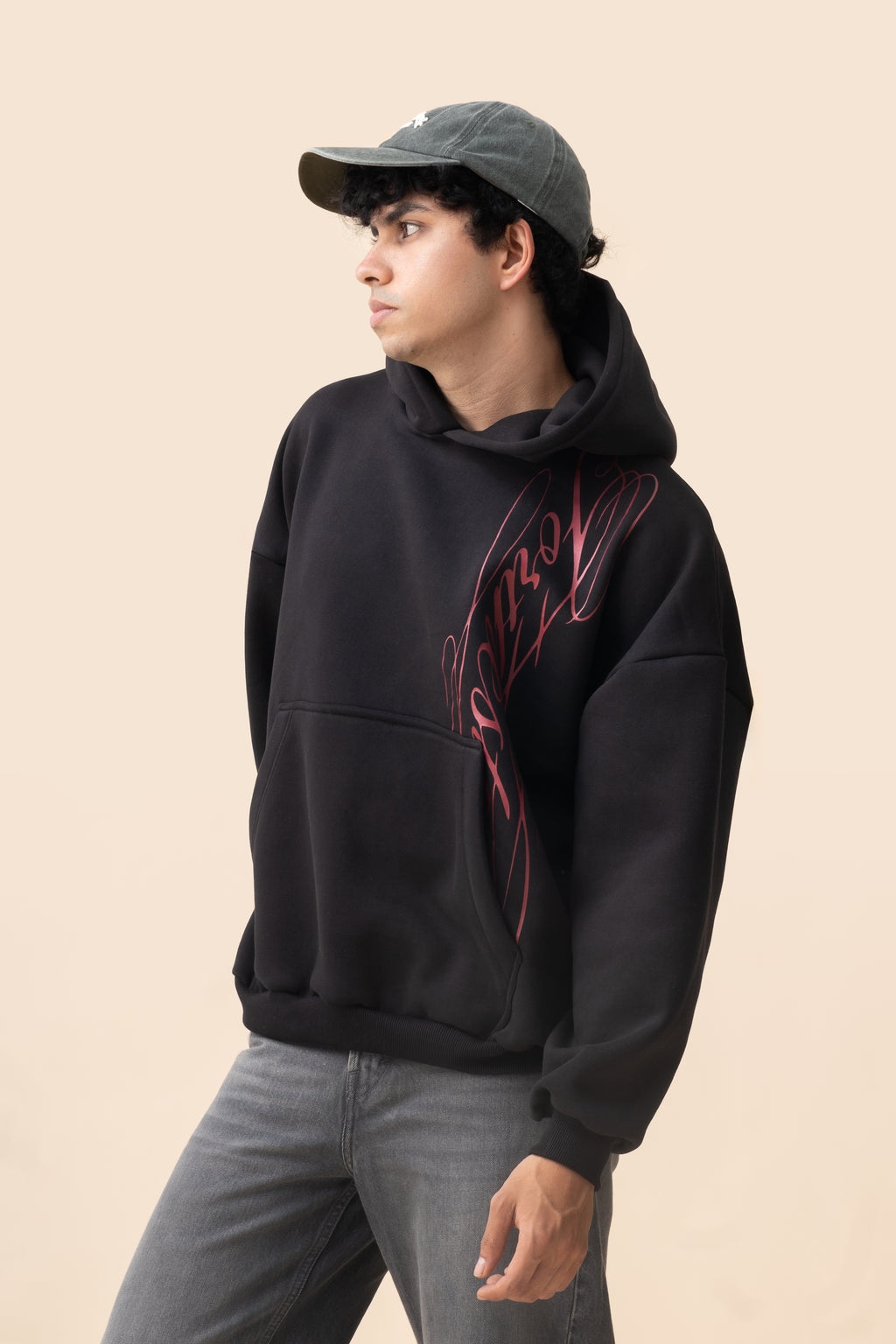 FTS SCRIPT HOODIE - BLACK