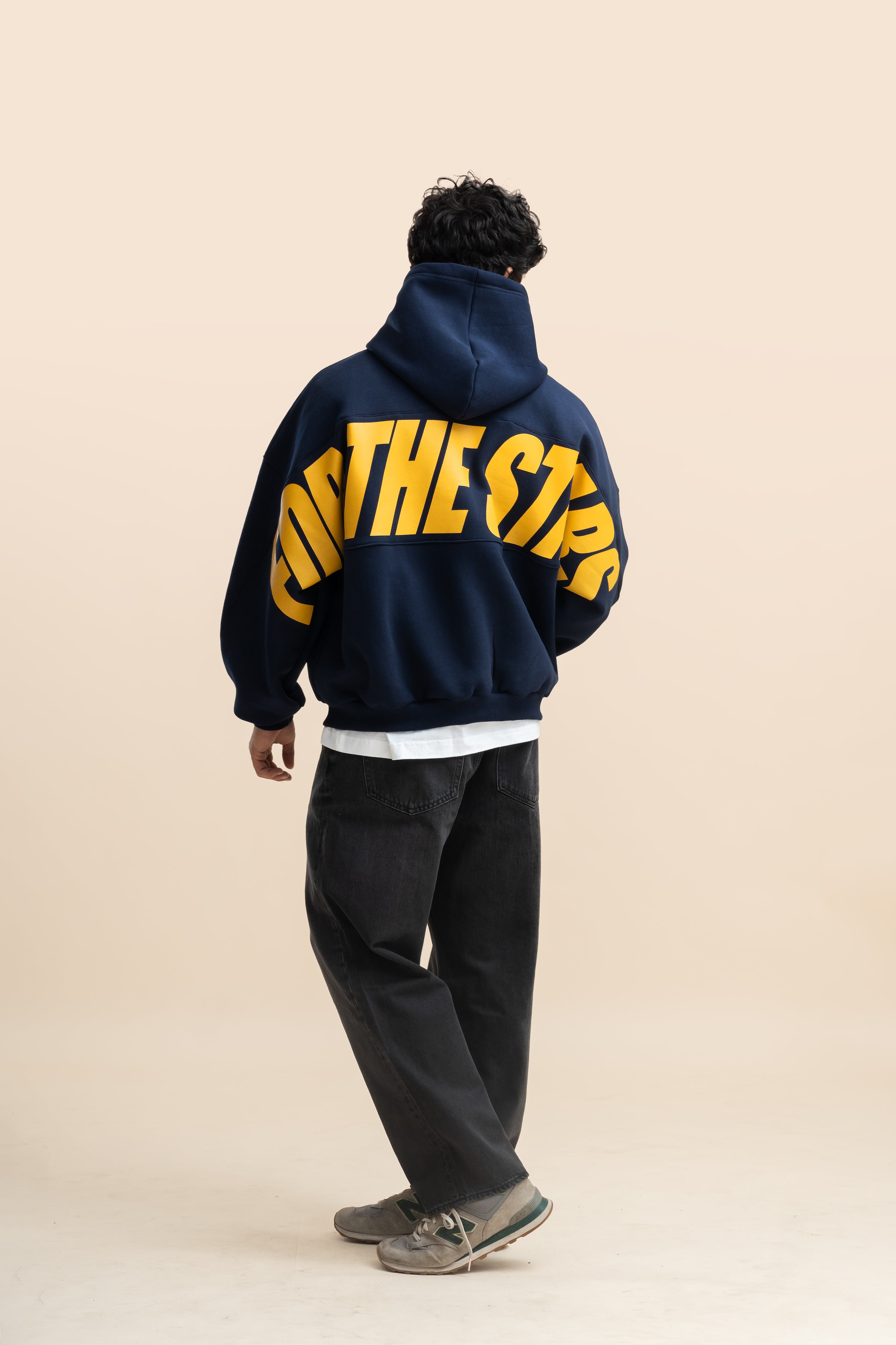 For the stars hoodie-Navy