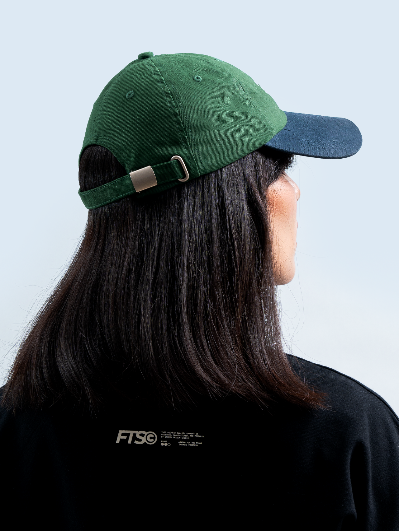 Embroidered FTS cap - Green/Navy