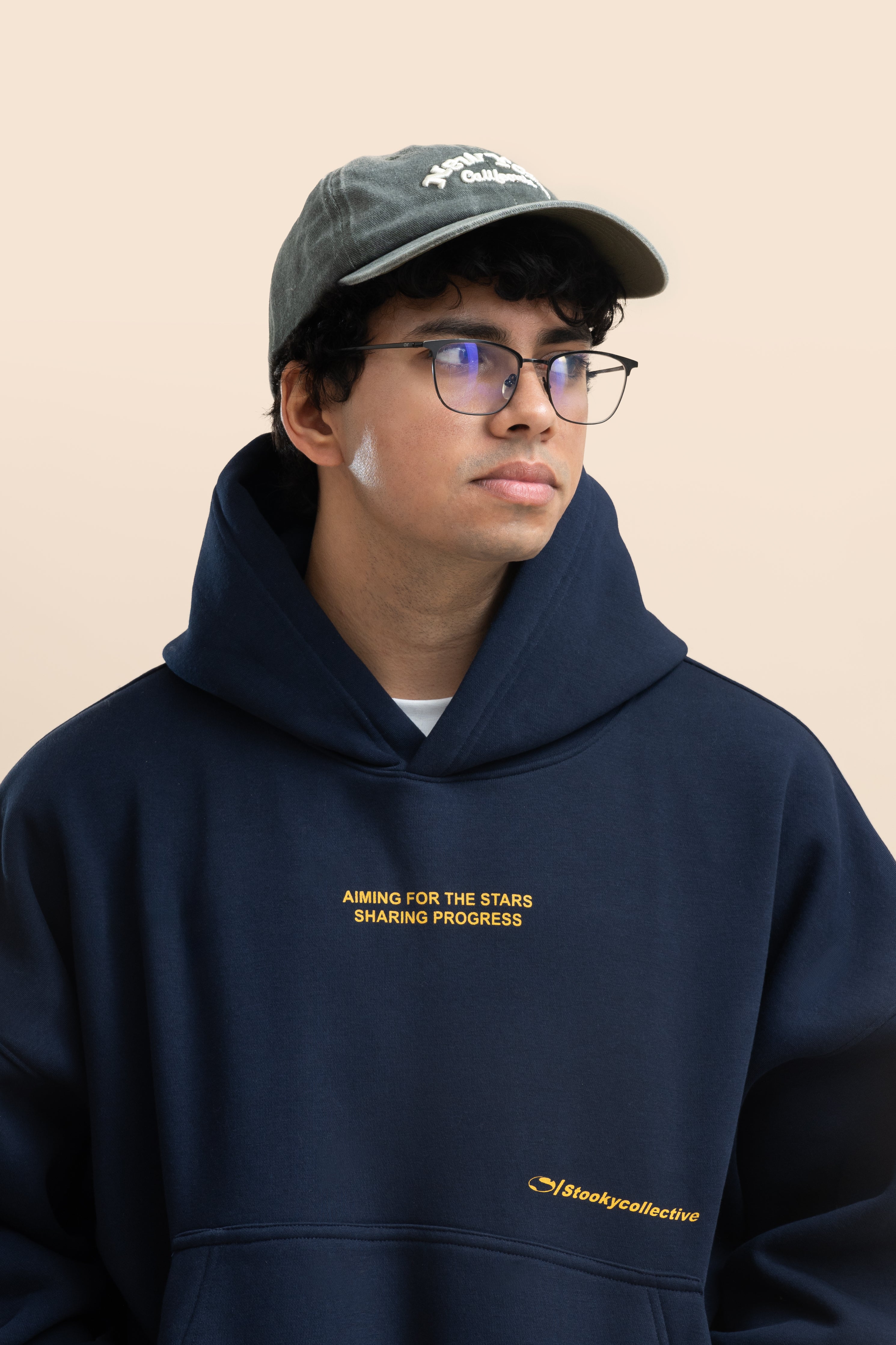 For the stars hoodie-Navy