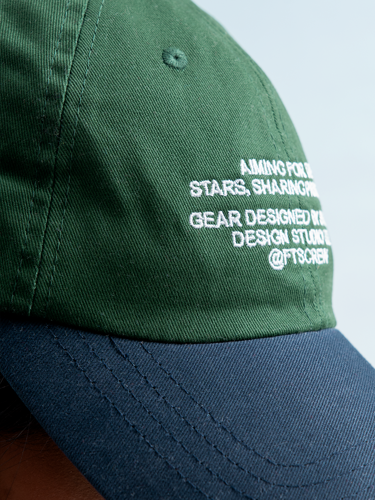 Embroidered FTS cap - Green/Navy