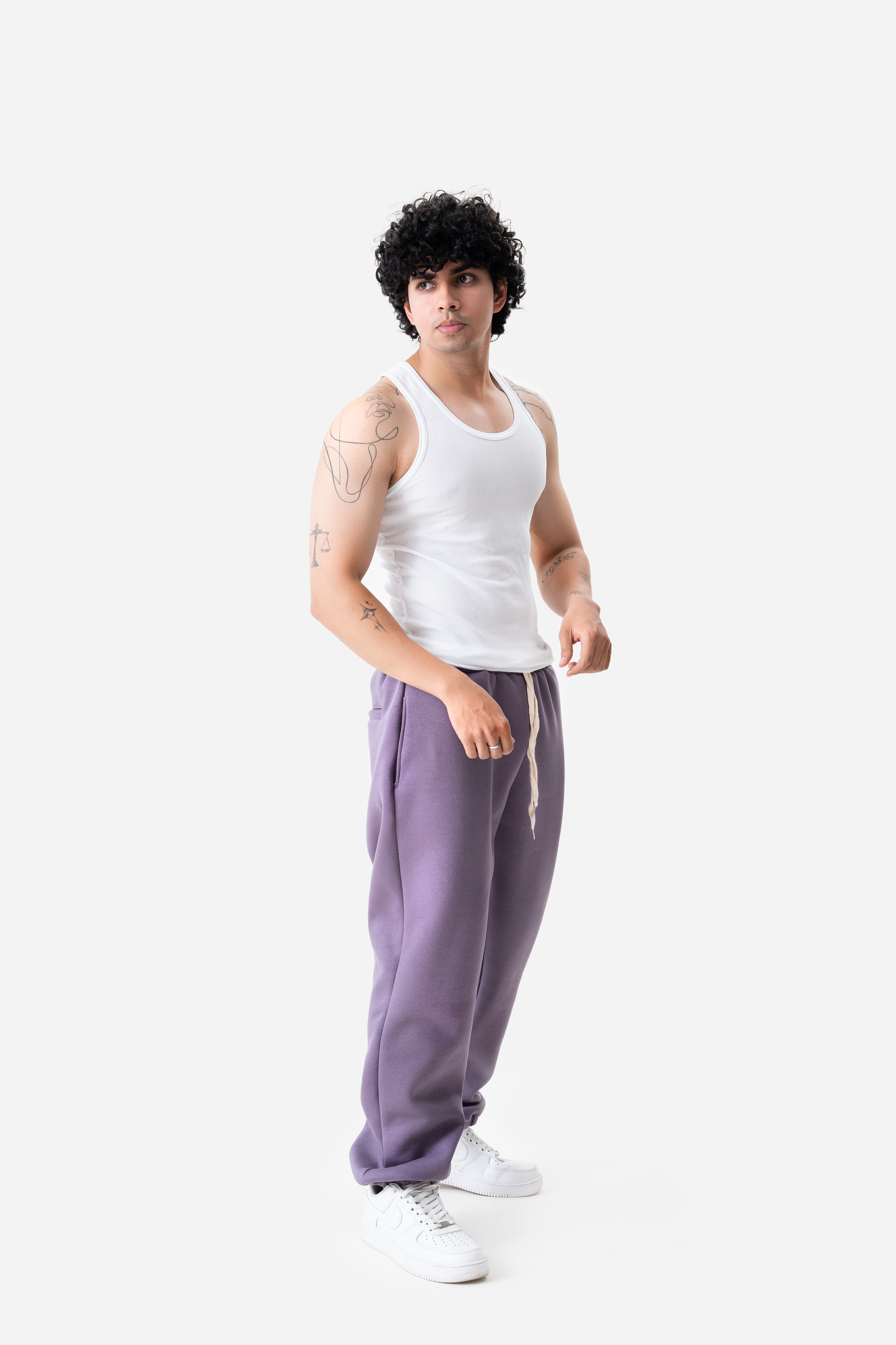 Fleece pants-Plum