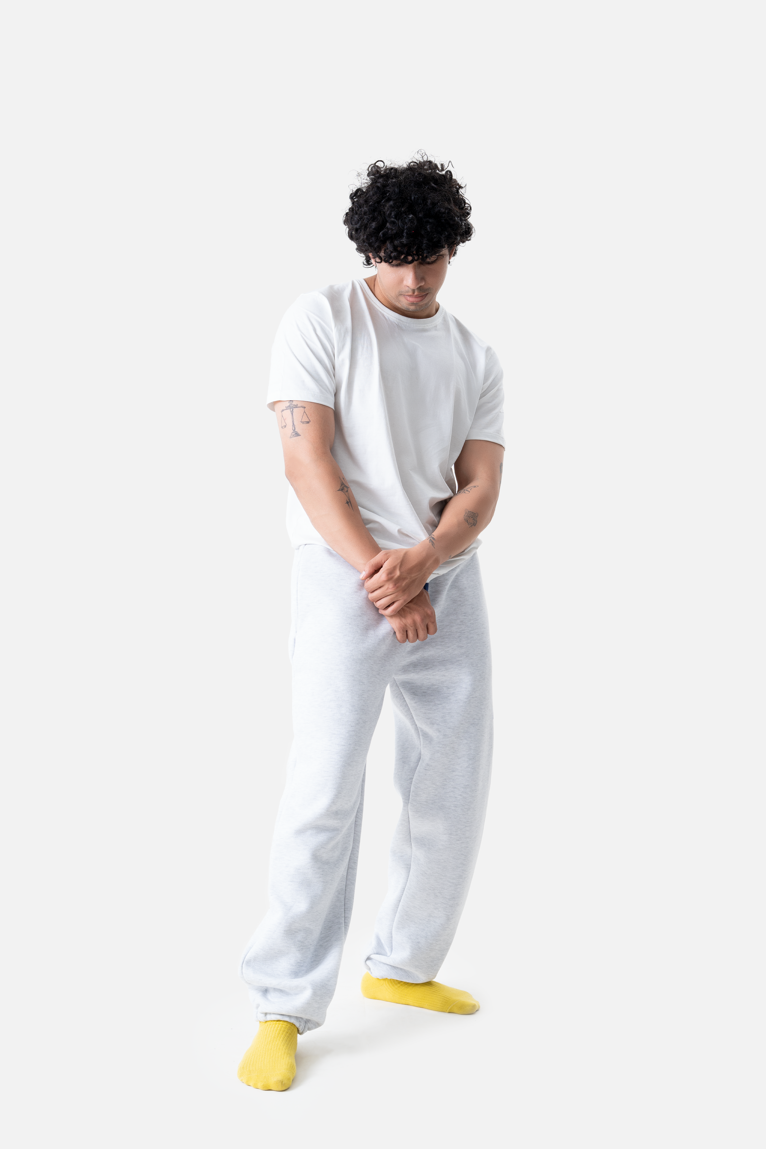 Fleece pants - LIGHT melange