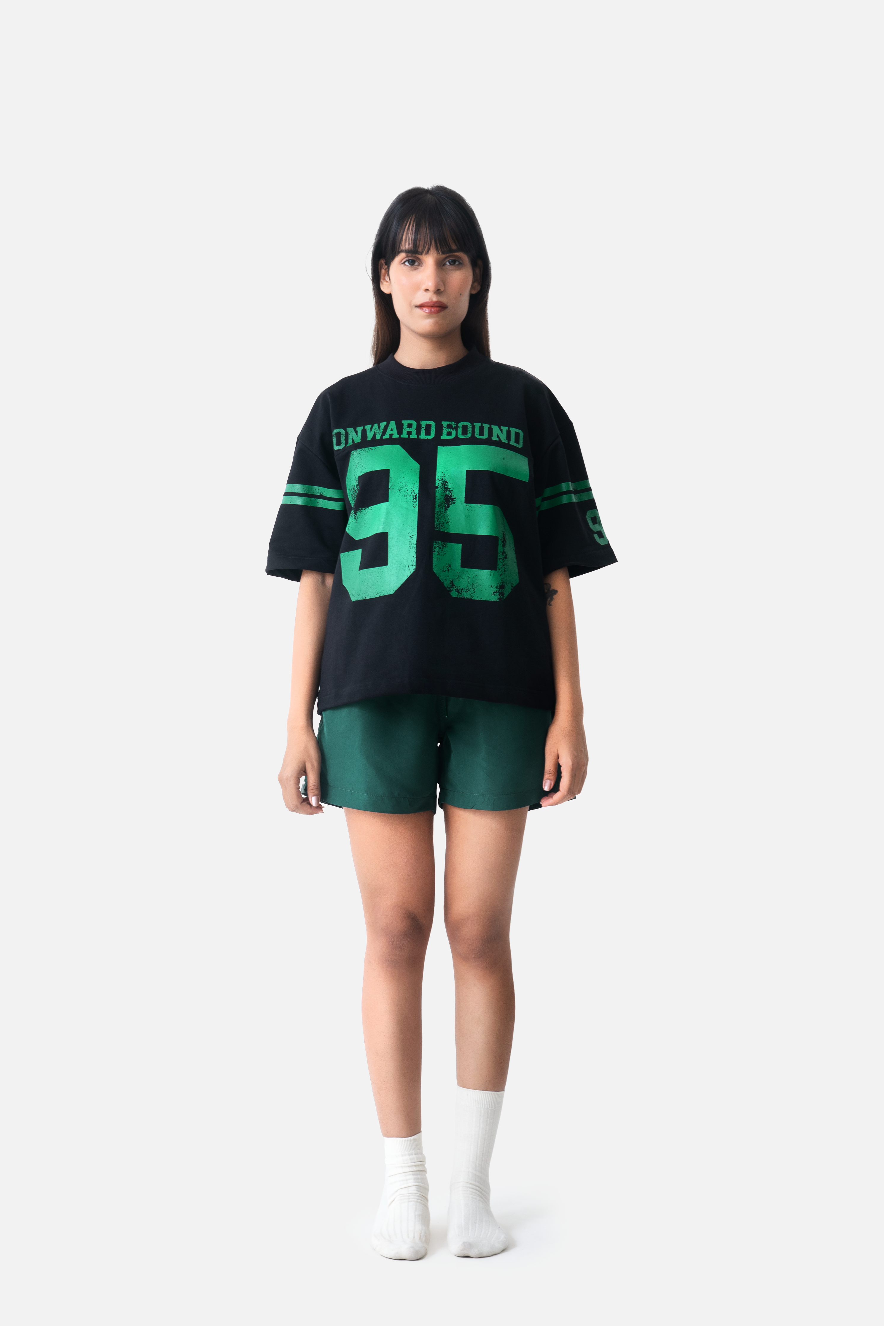 CROPPED FIT Football Jersey - Black