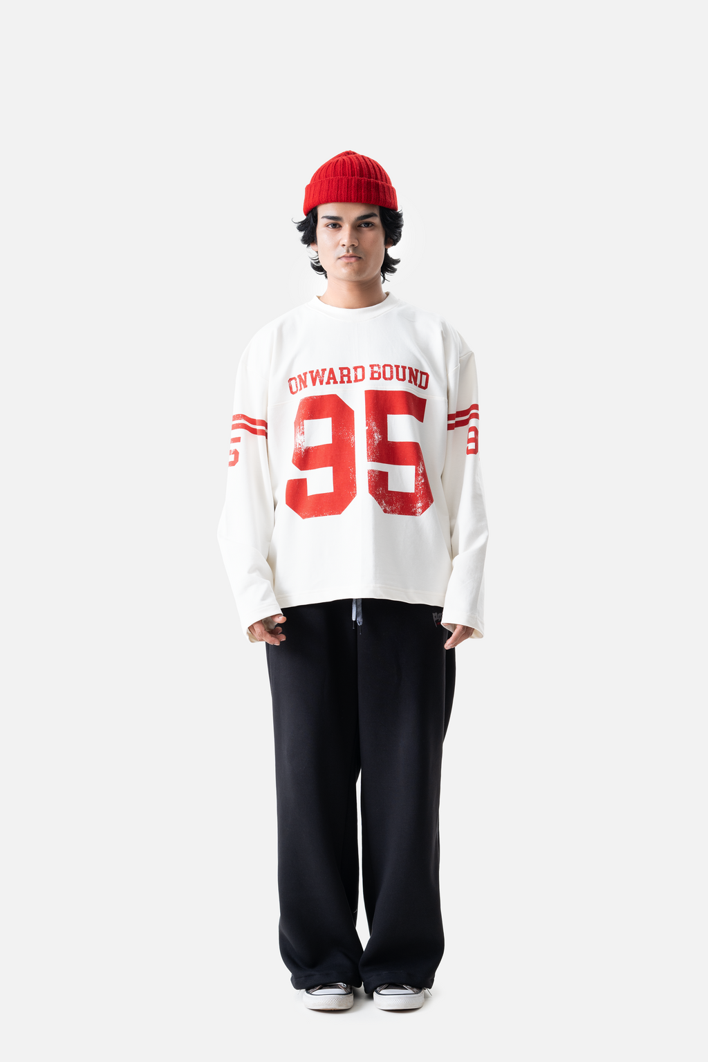 CROPPED FIT Football Jersey- Off white