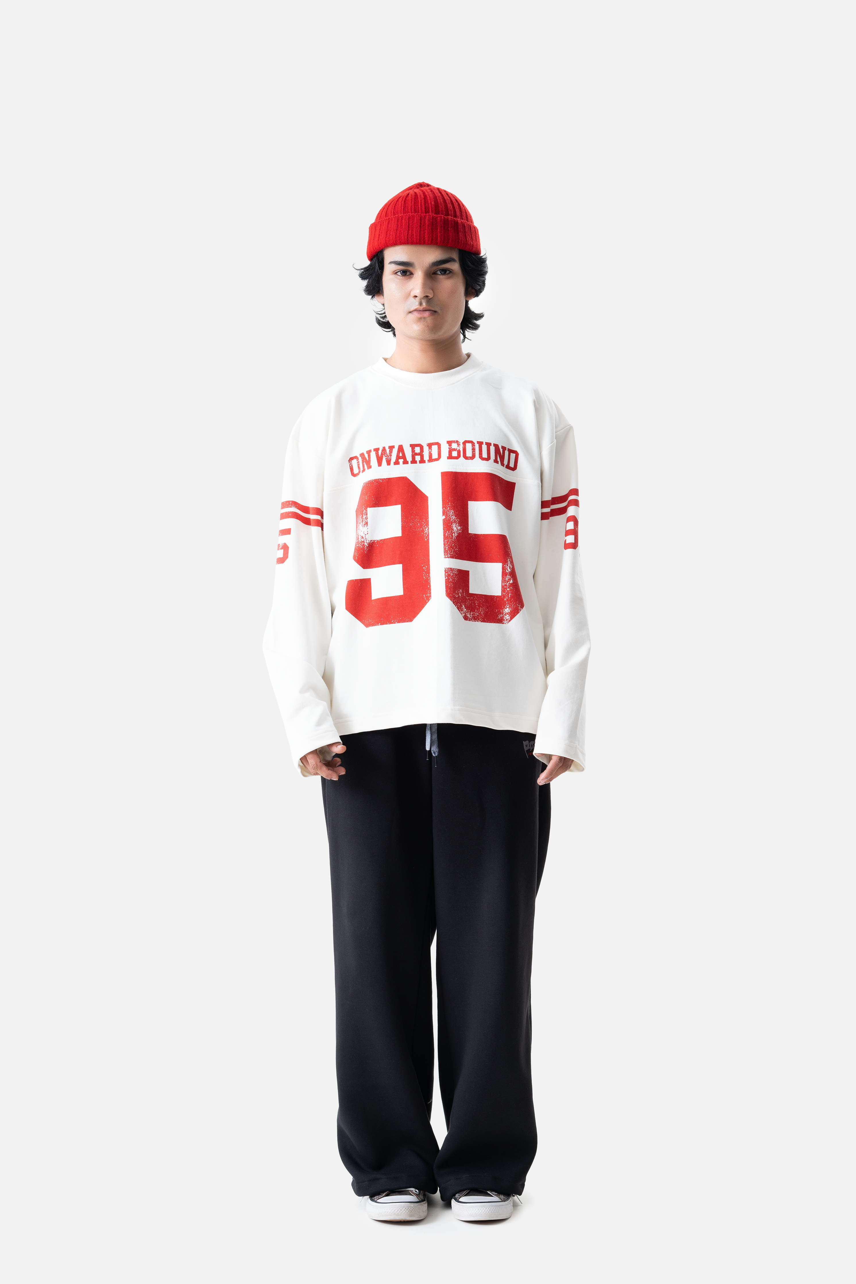 CROPPED FIT Football Jersey- Off white