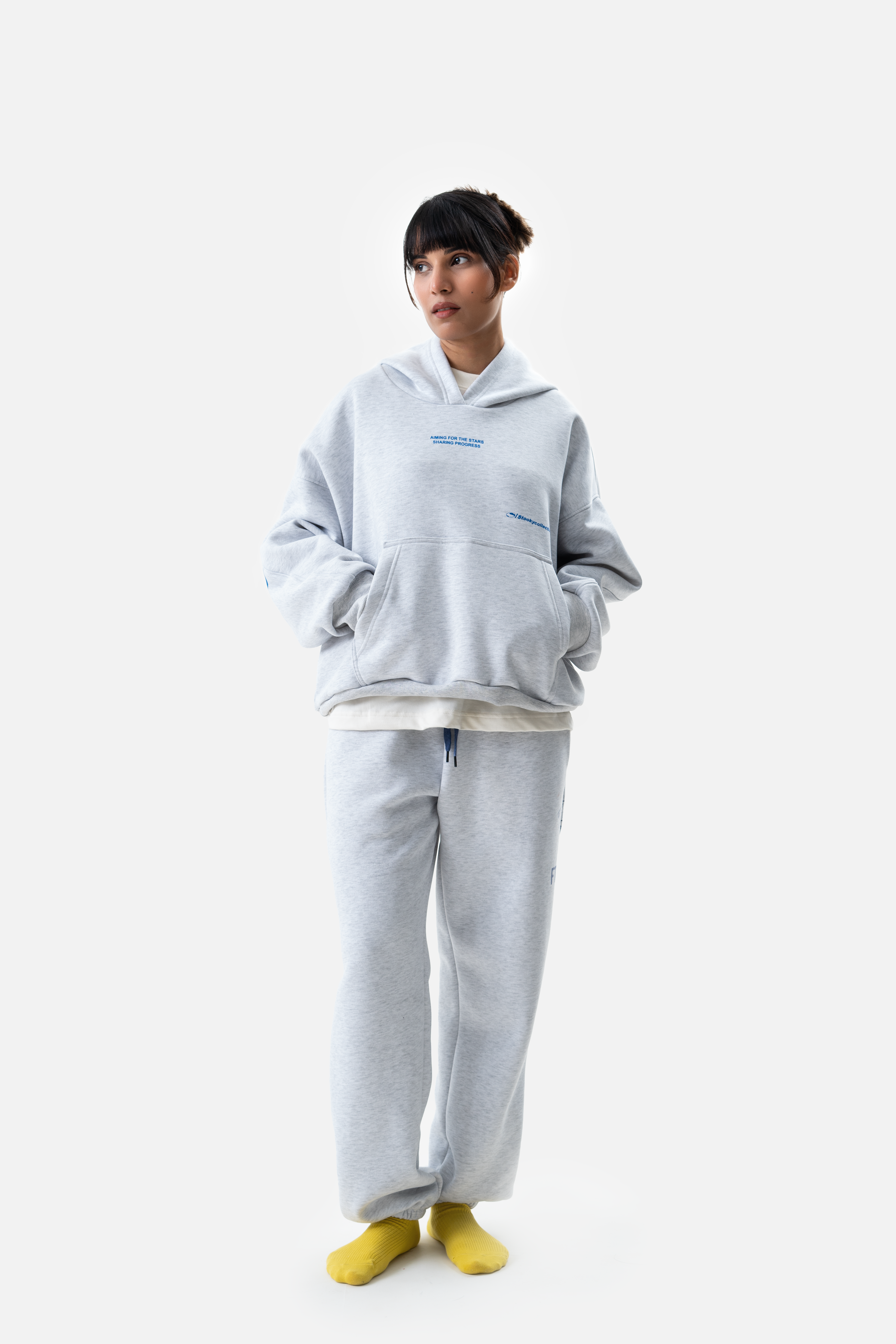 For the stars hoodie-LIGHT Melange