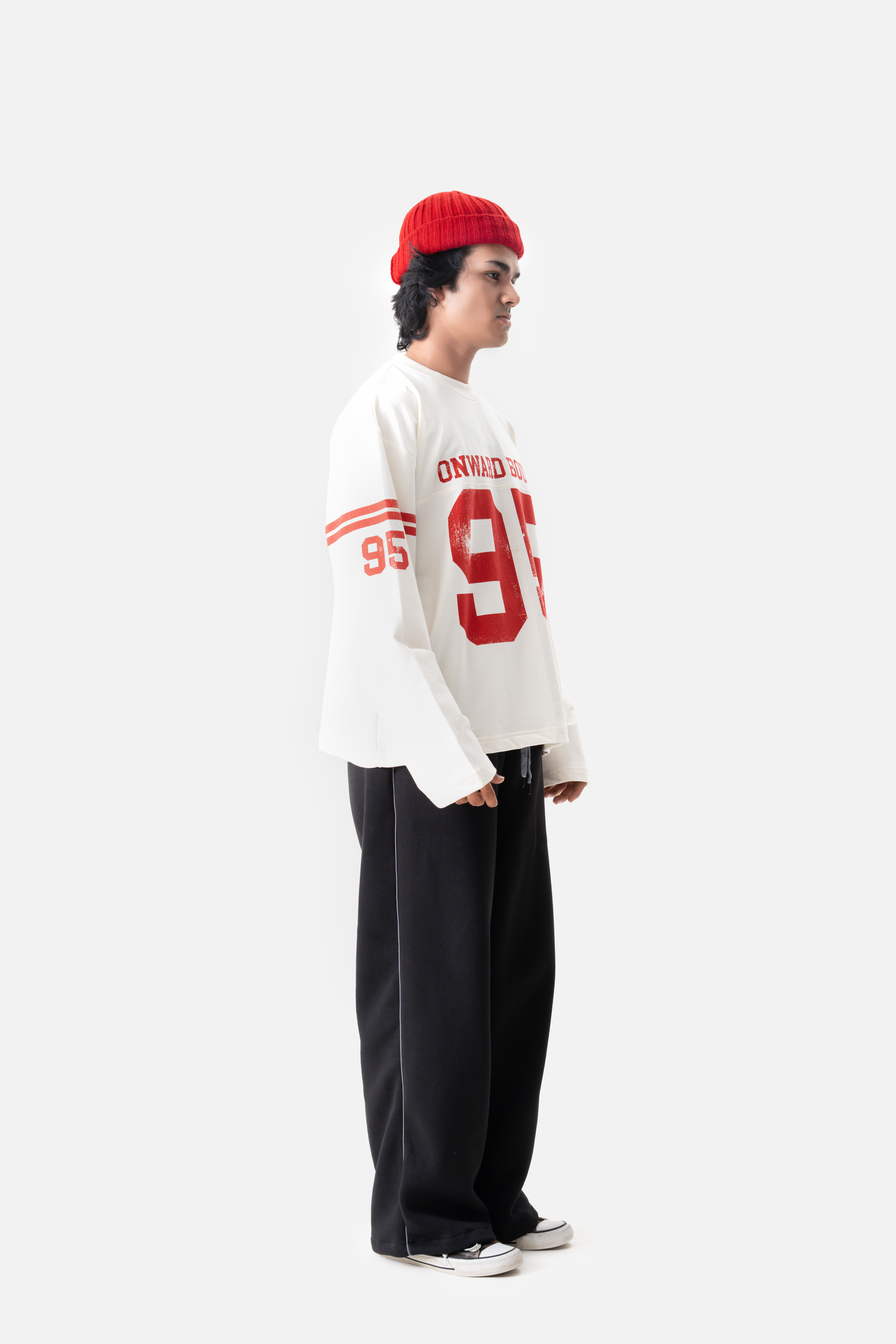 CROPPED FIT Football Jersey- Off white