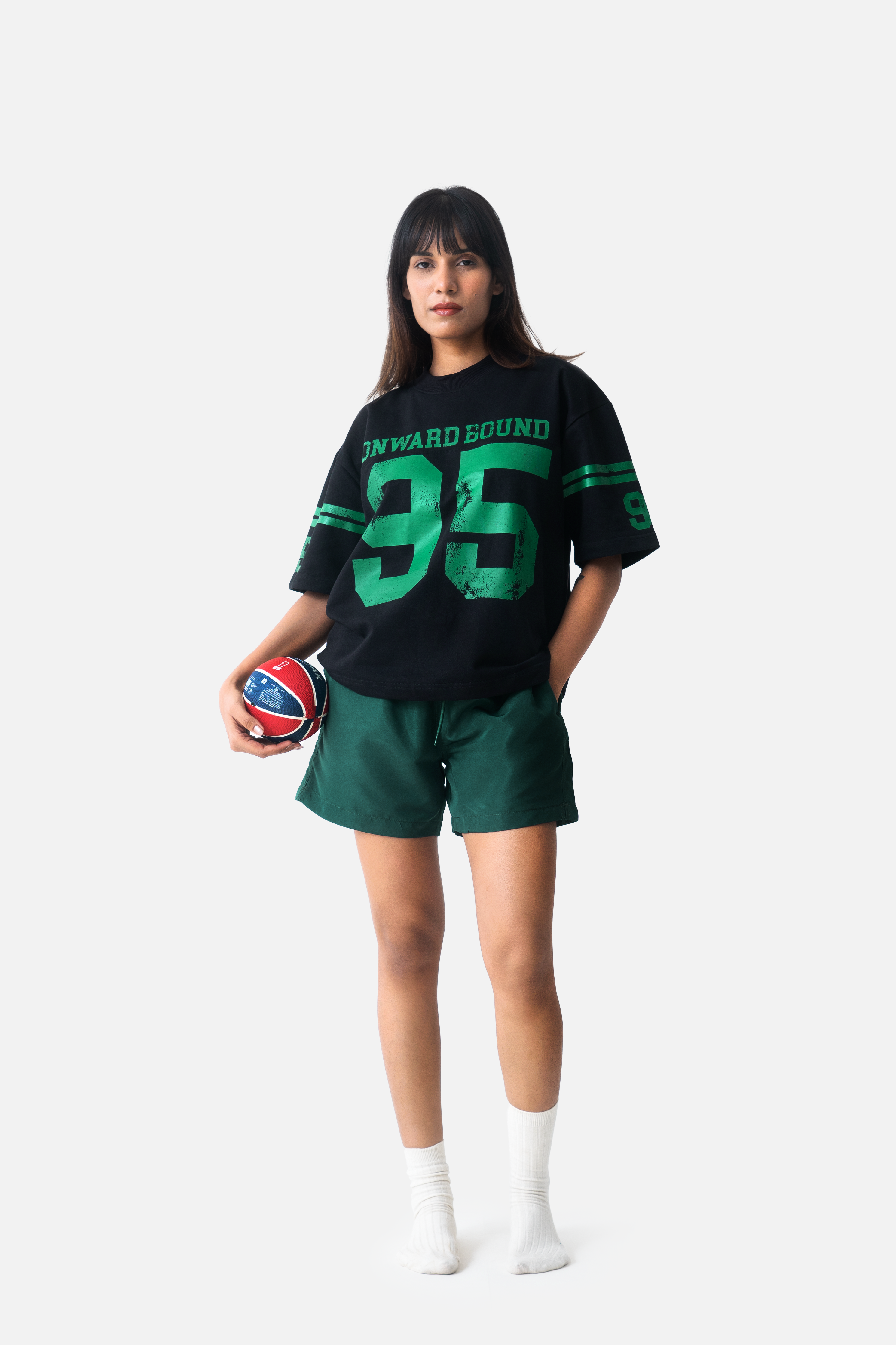 CROPPED FIT Football Jersey - Black