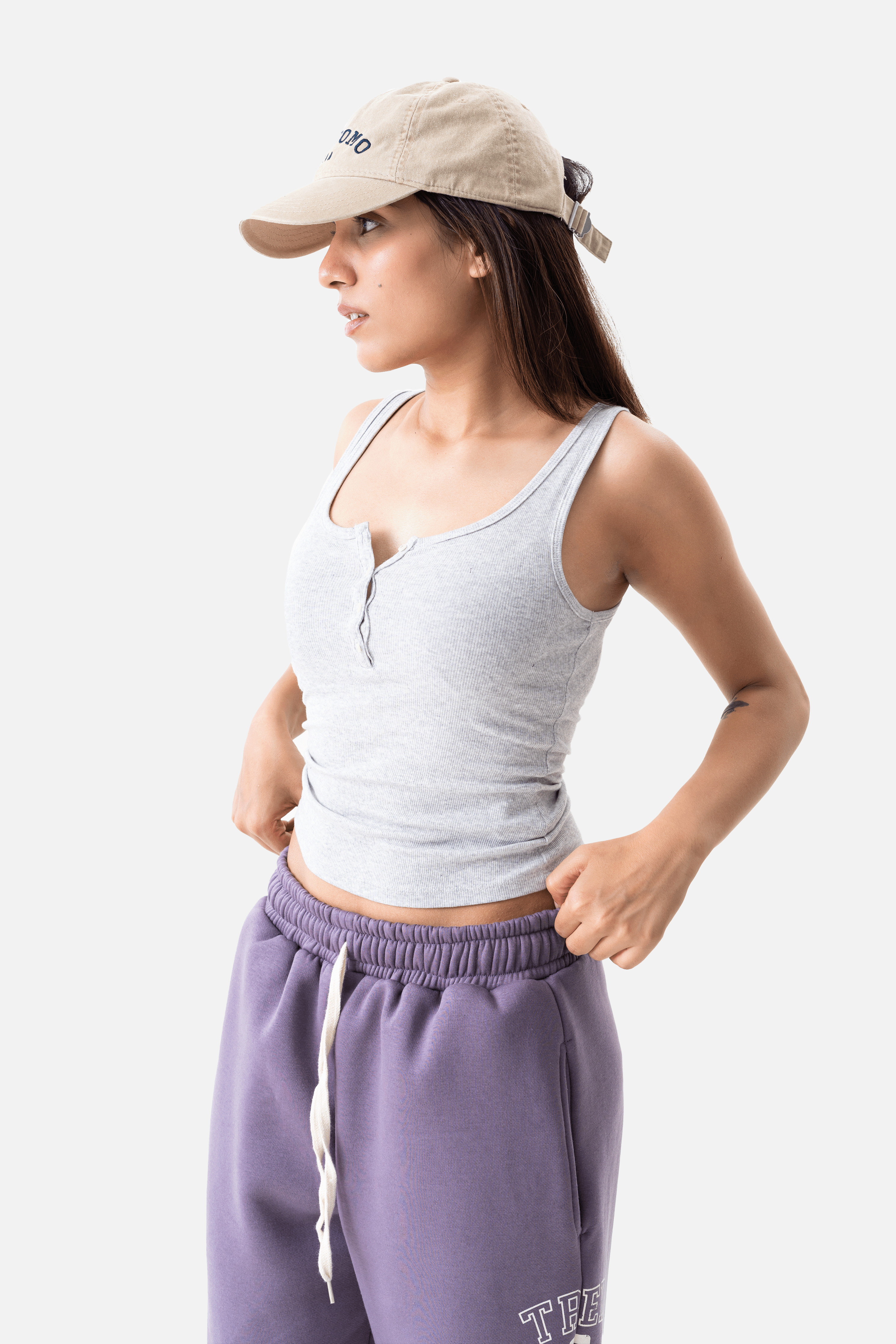 Fleece pants-Plum