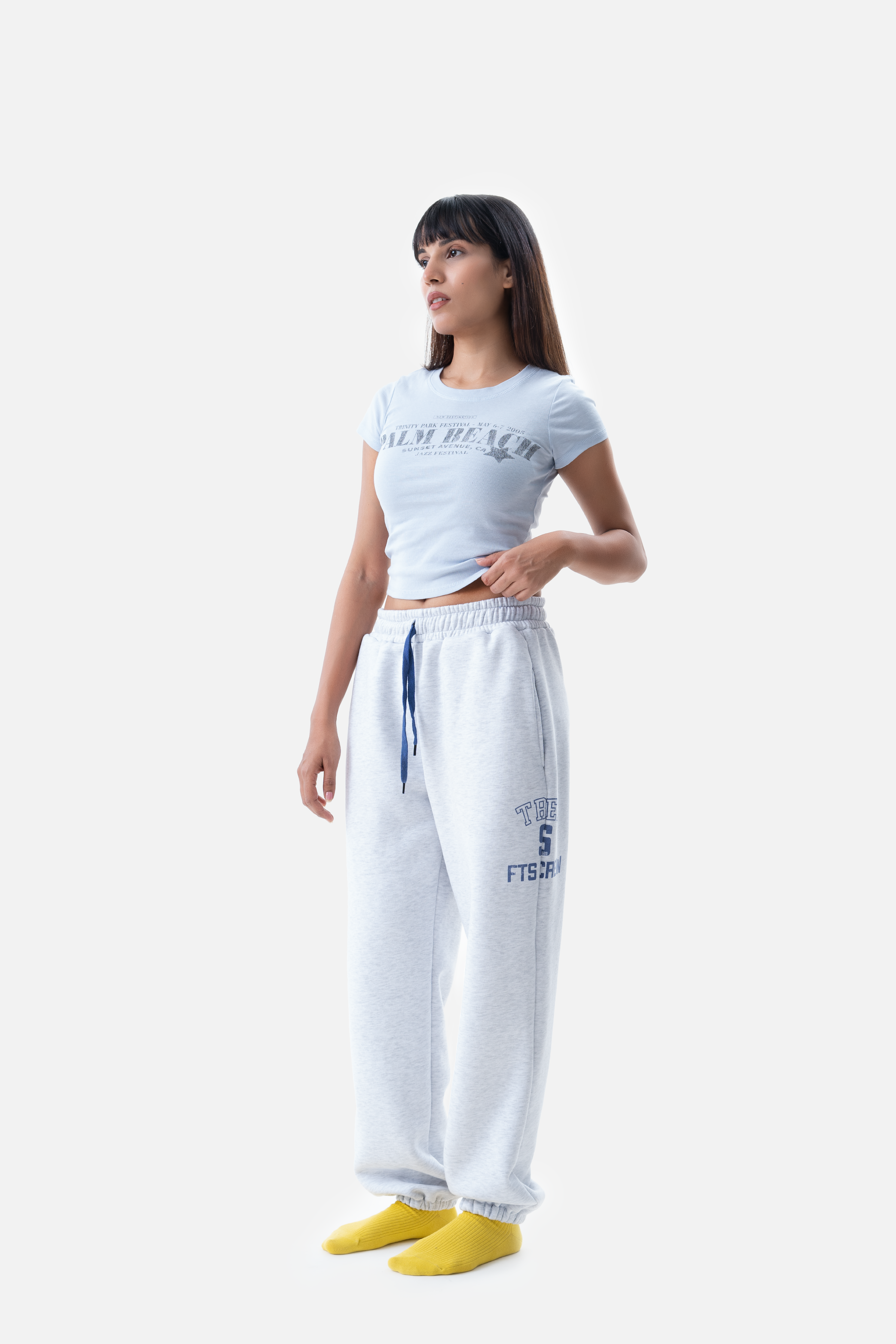 Fleece pants - LIGHT melange