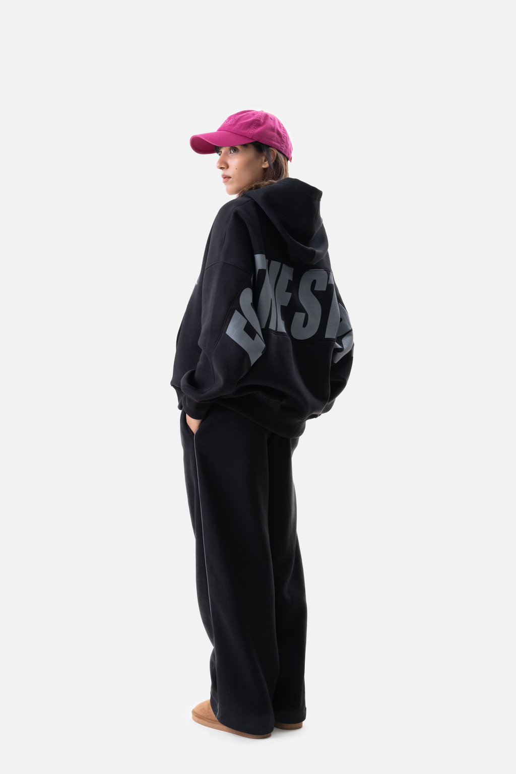 For the stars hoodie-Black