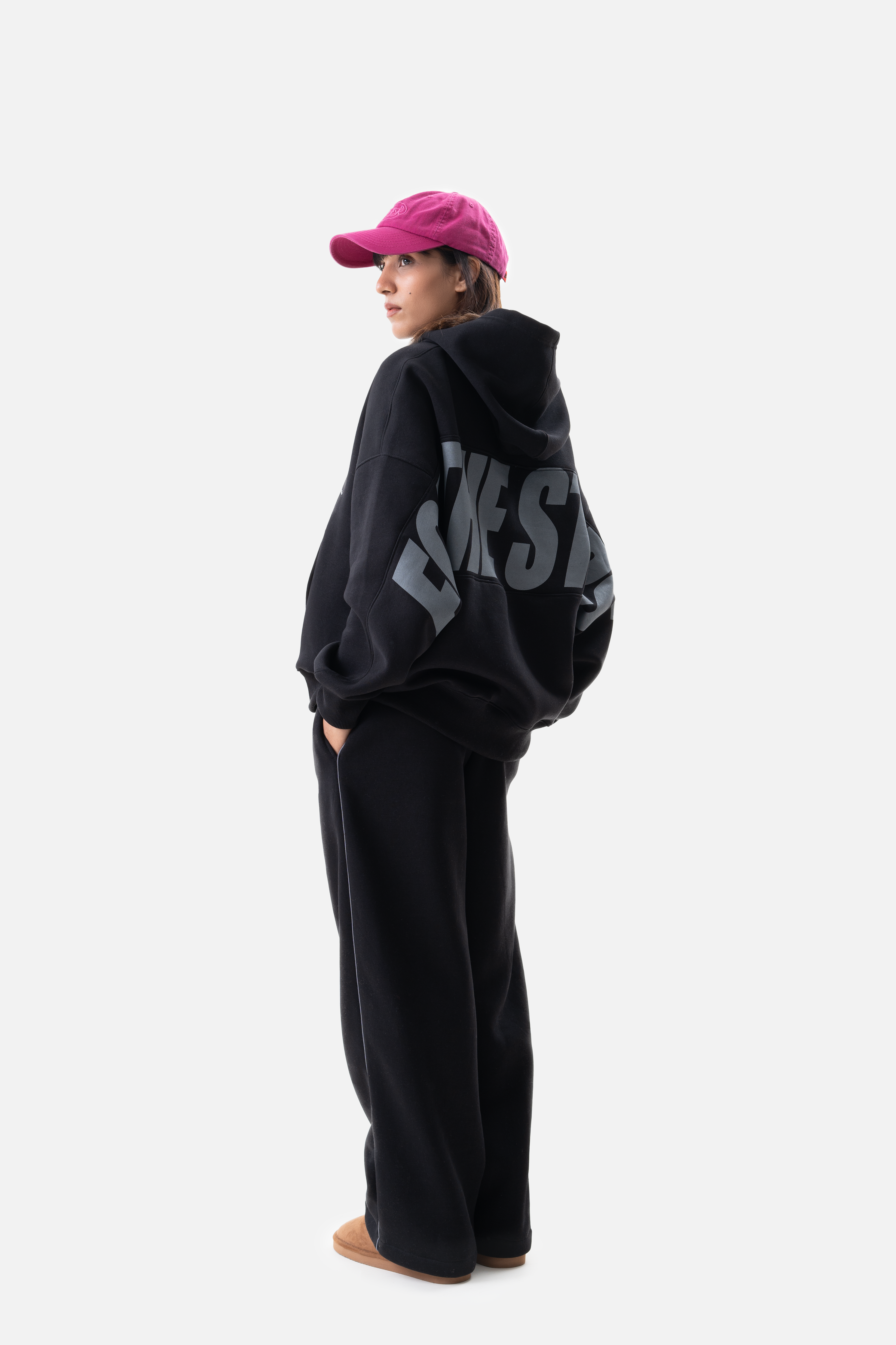 For the stars hoodie-Black