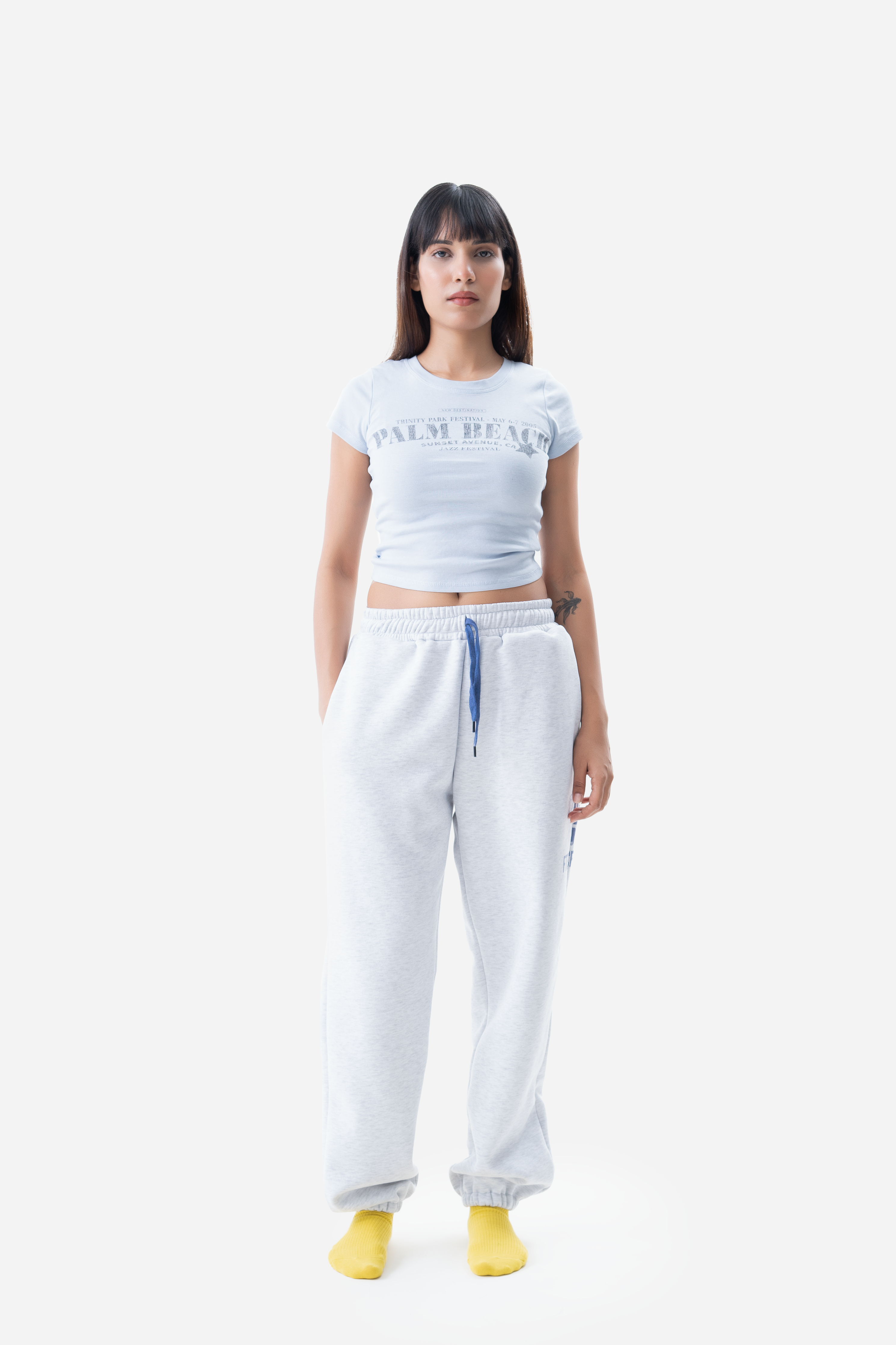 Fleece pants - LIGHT melange