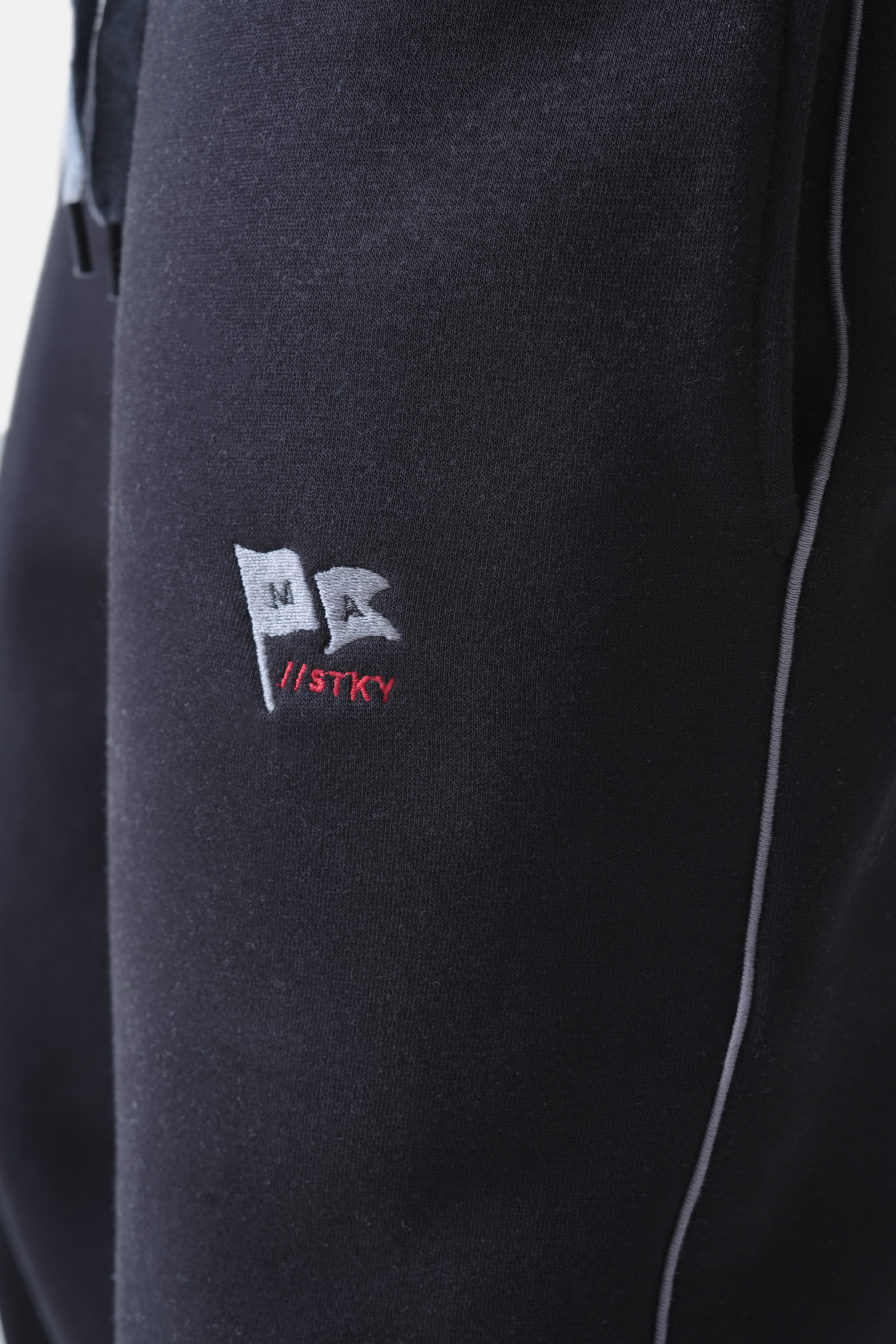Straight leg sweatpants- Black