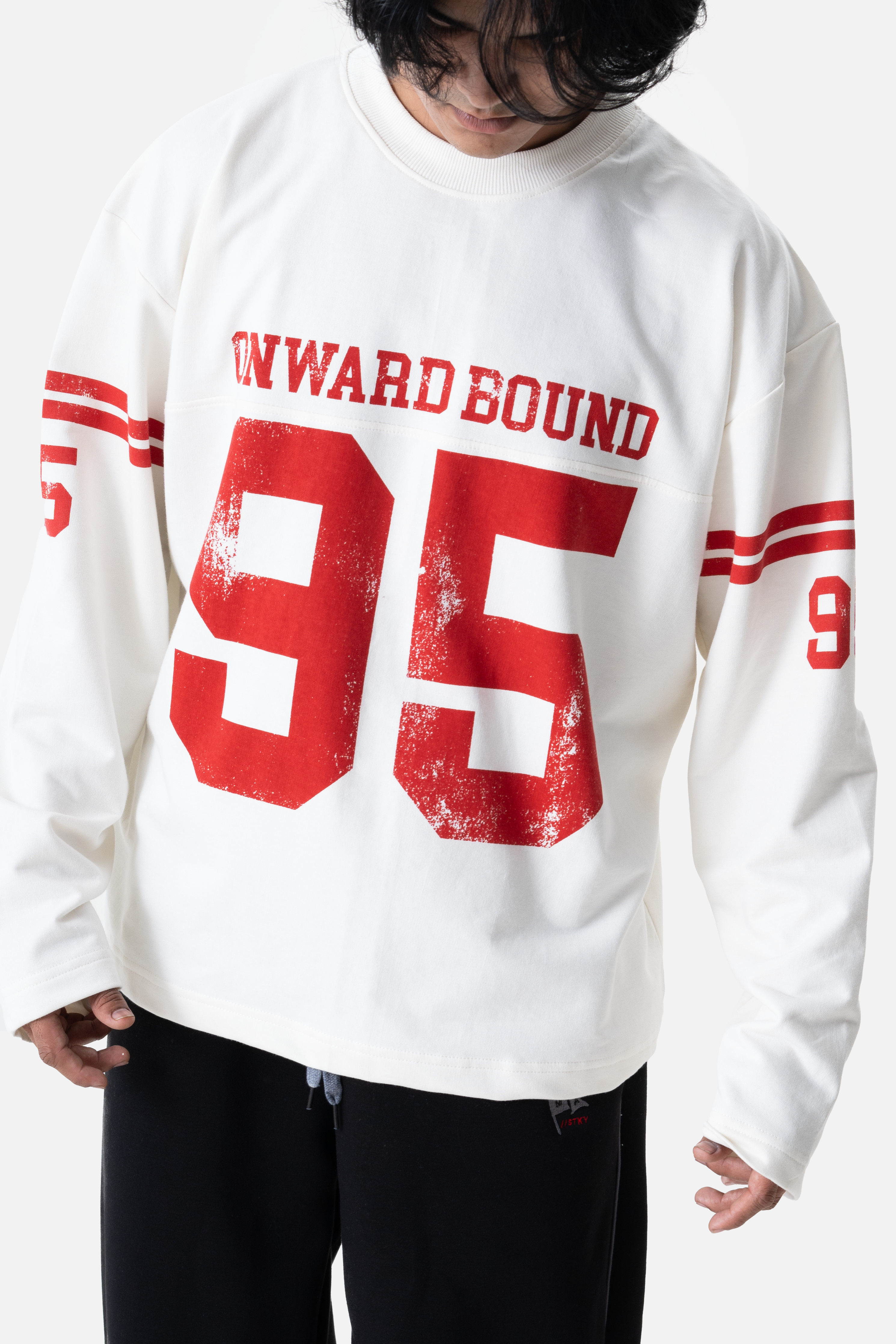 CROPPED FIT Football Jersey- Off white