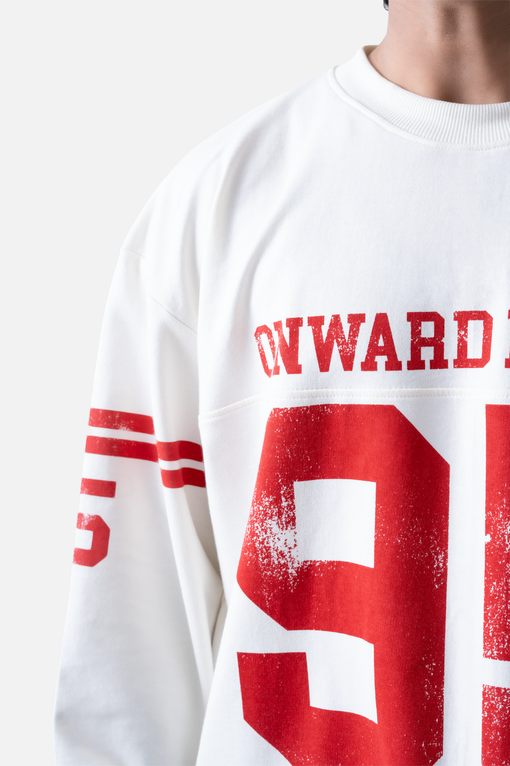 CROPPED FIT Football Jersey- Off white