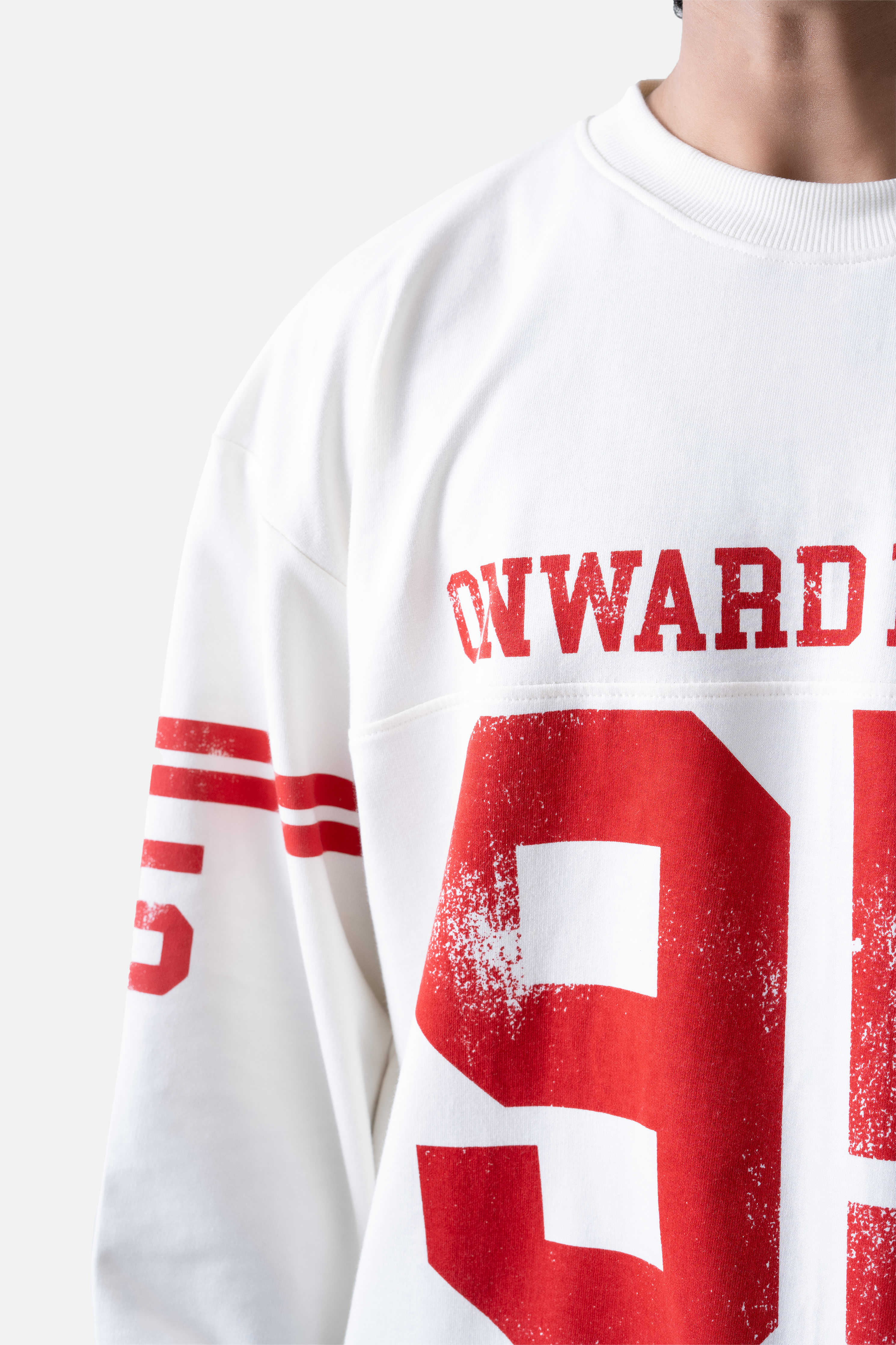 CROPPED FIT Football Jersey- Off white