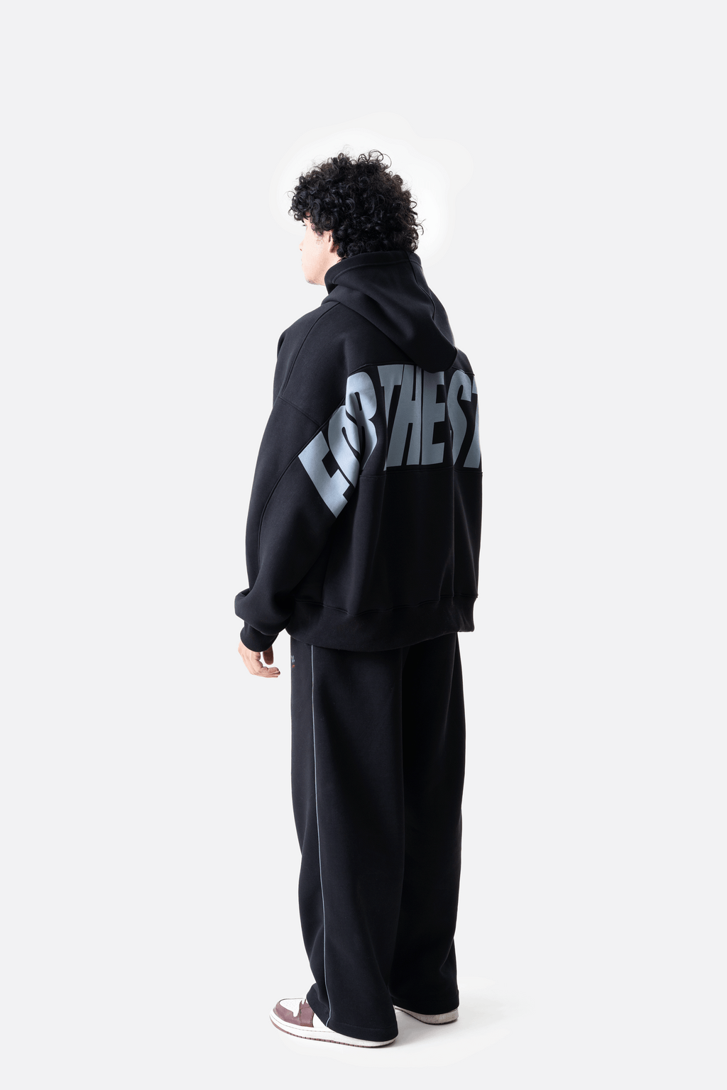 For the stars hoodie-Black