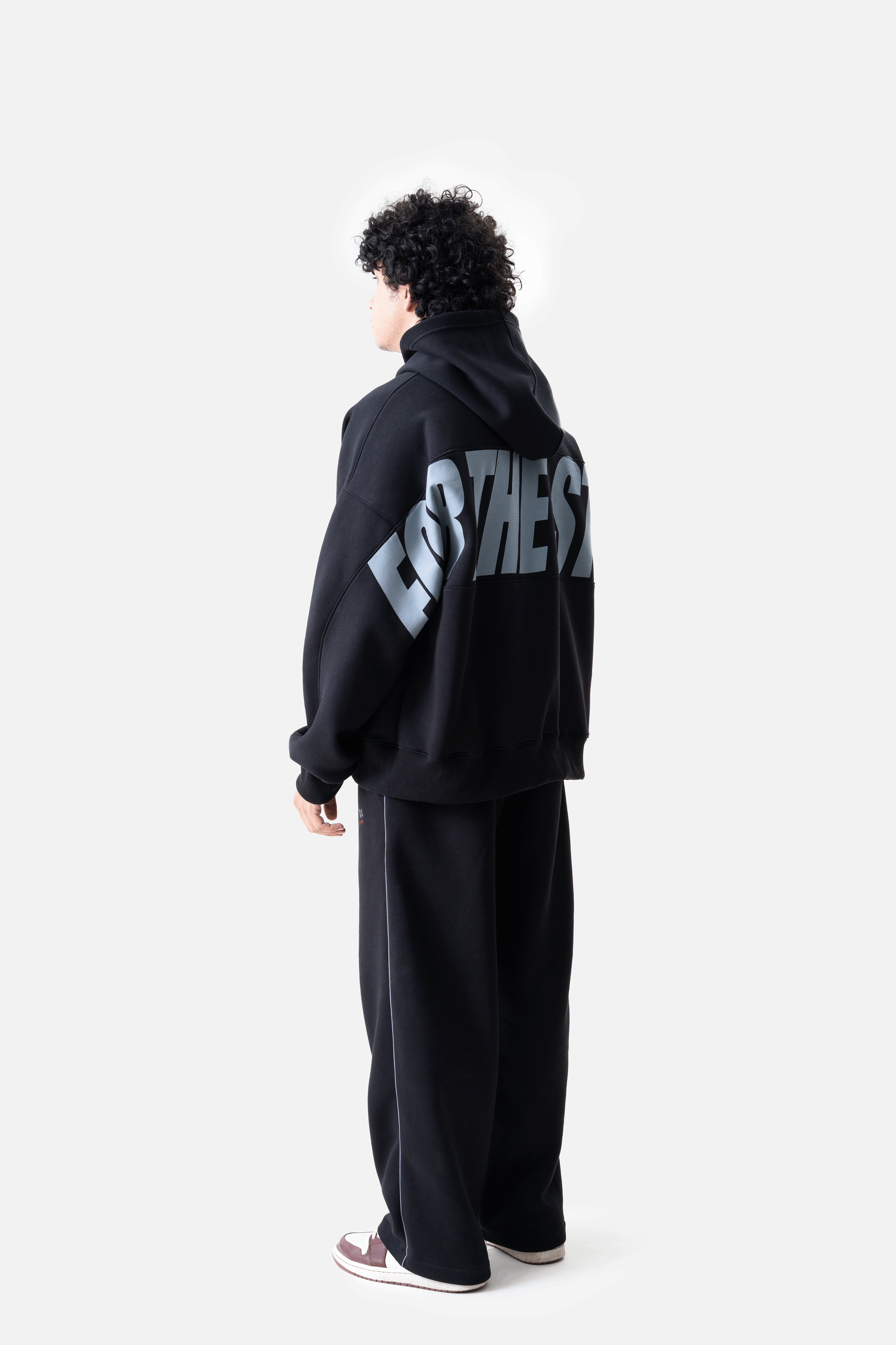 For the stars hoodie-Black