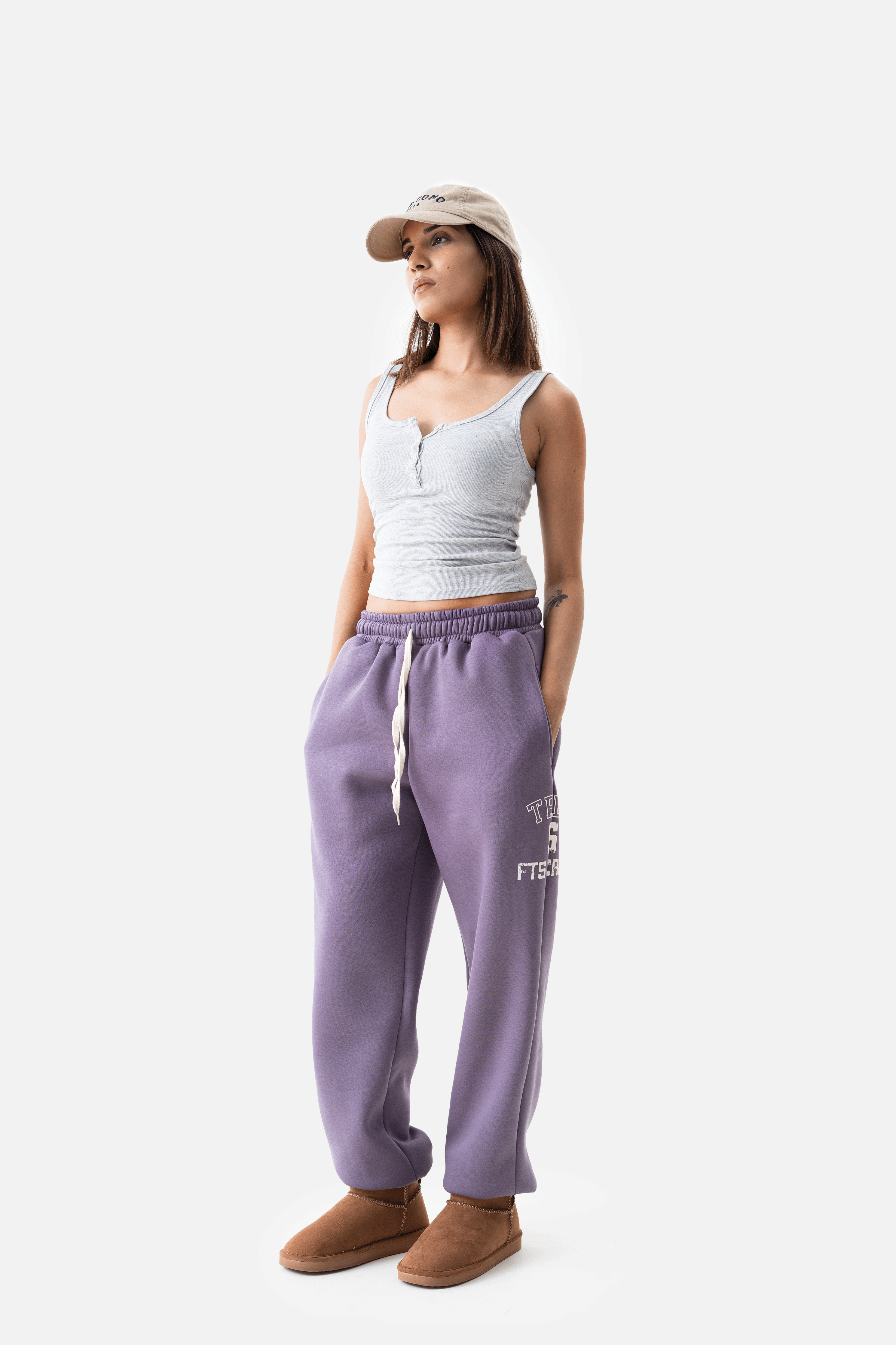 Fleece pants-Plum
