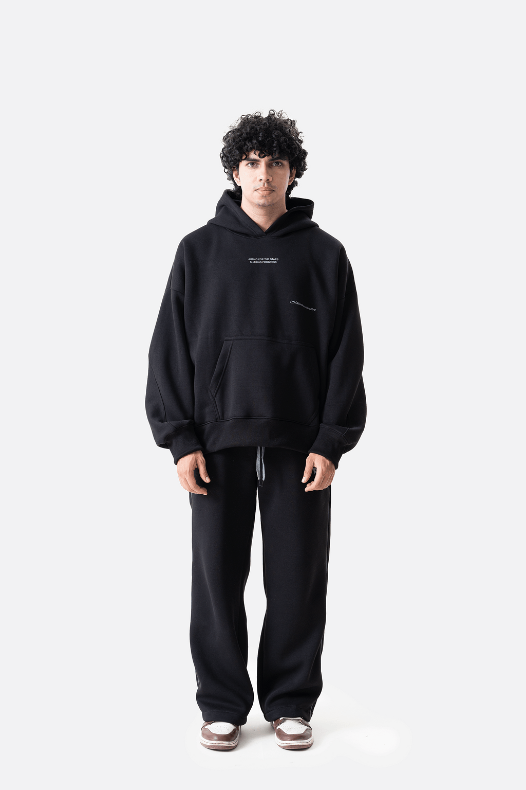 For the stars hoodie-Black