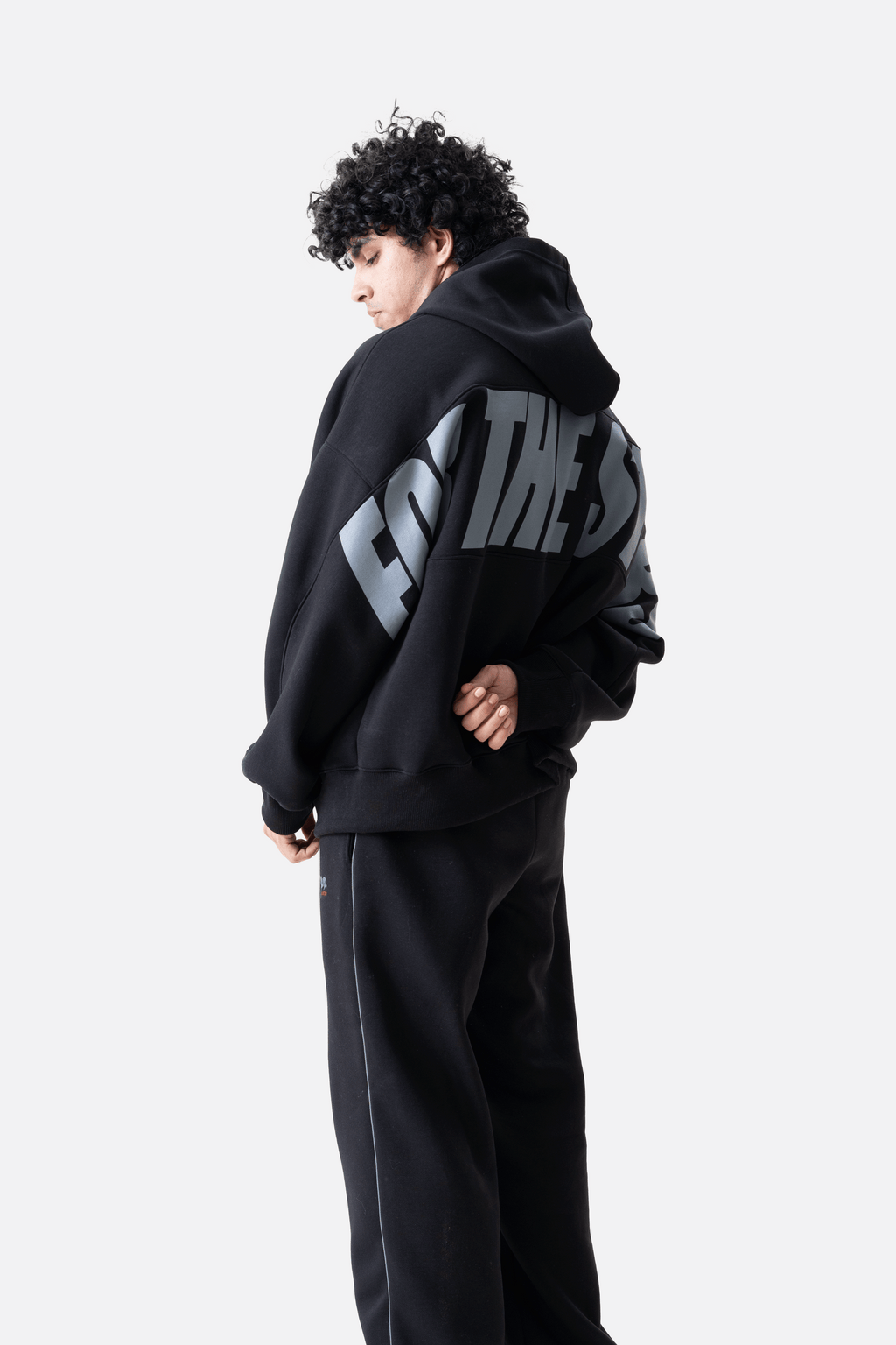 For the stars hoodie-Black