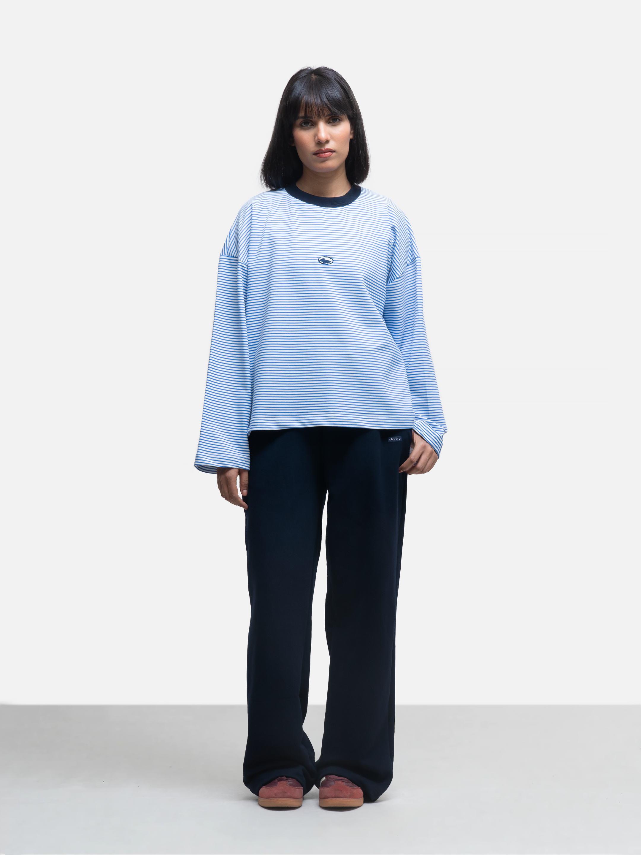 Logo Patch Longsleeve T-Shirt - Atlantic Blue