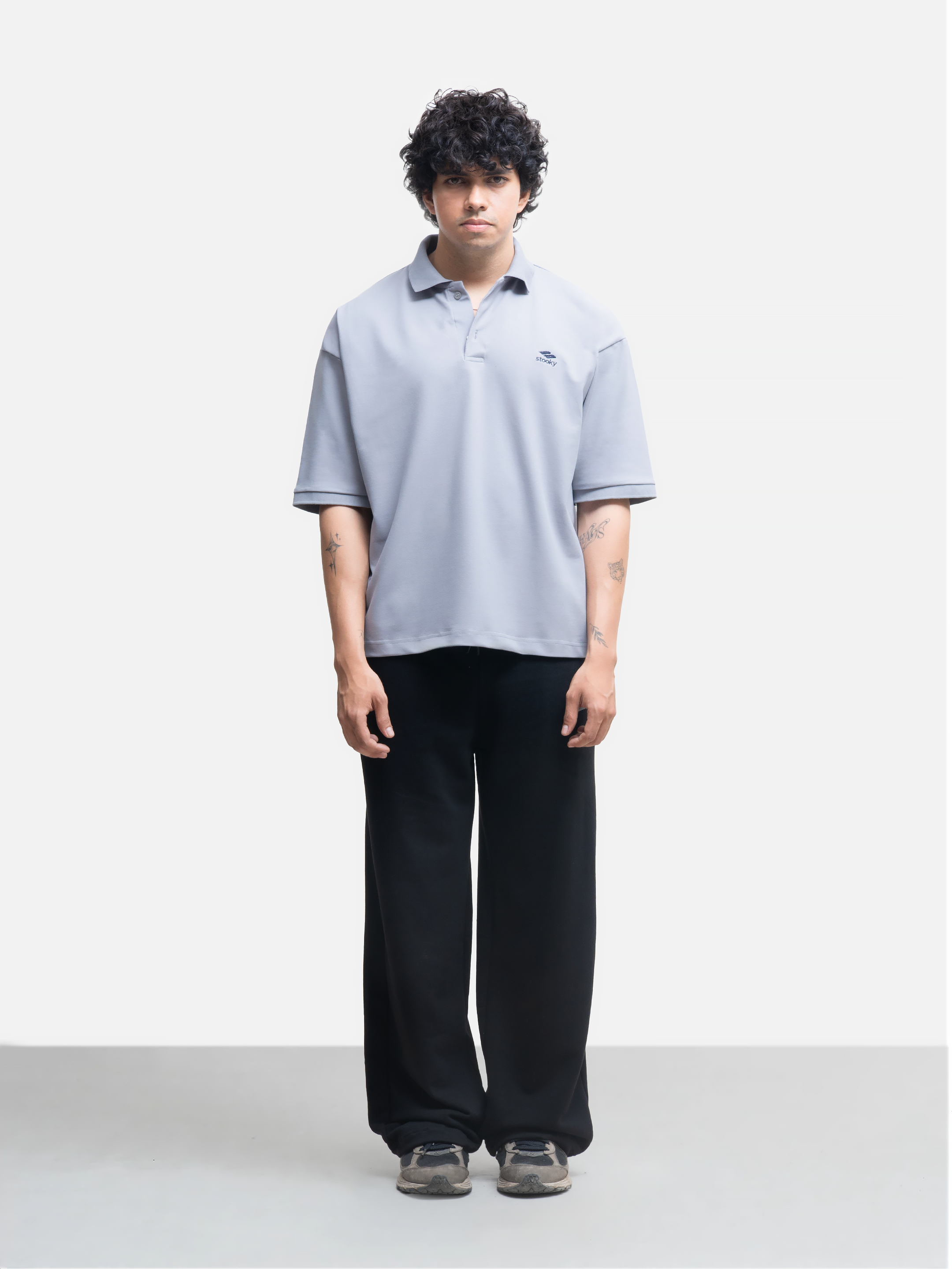 Origin Polo Short Sleeve T-shirt - Fossil Grey