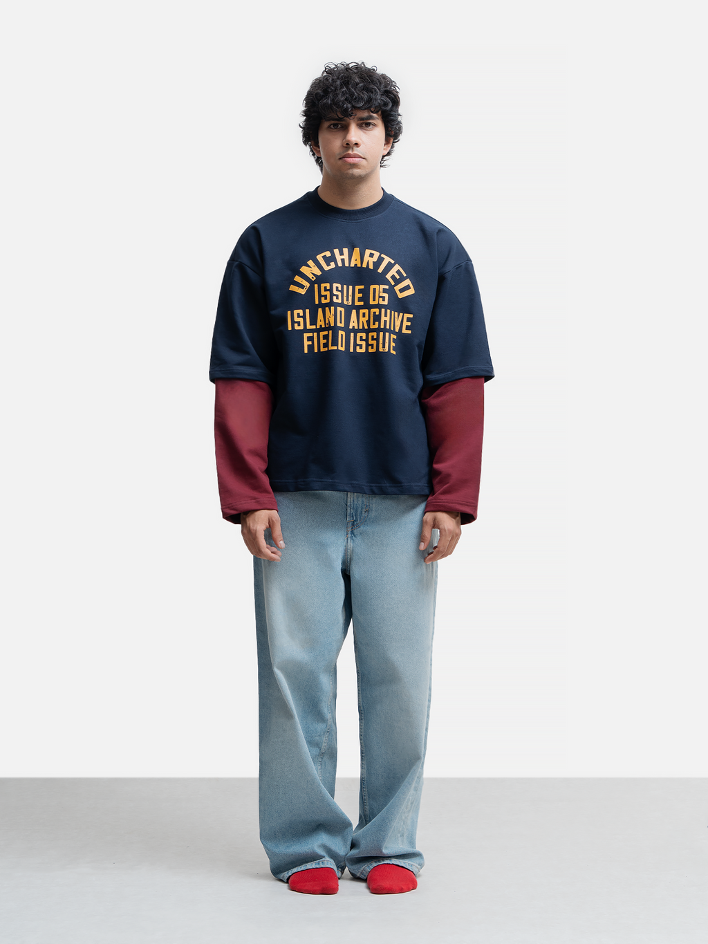 Uncharted LongSleeve Tshirt - Navy [unisex]