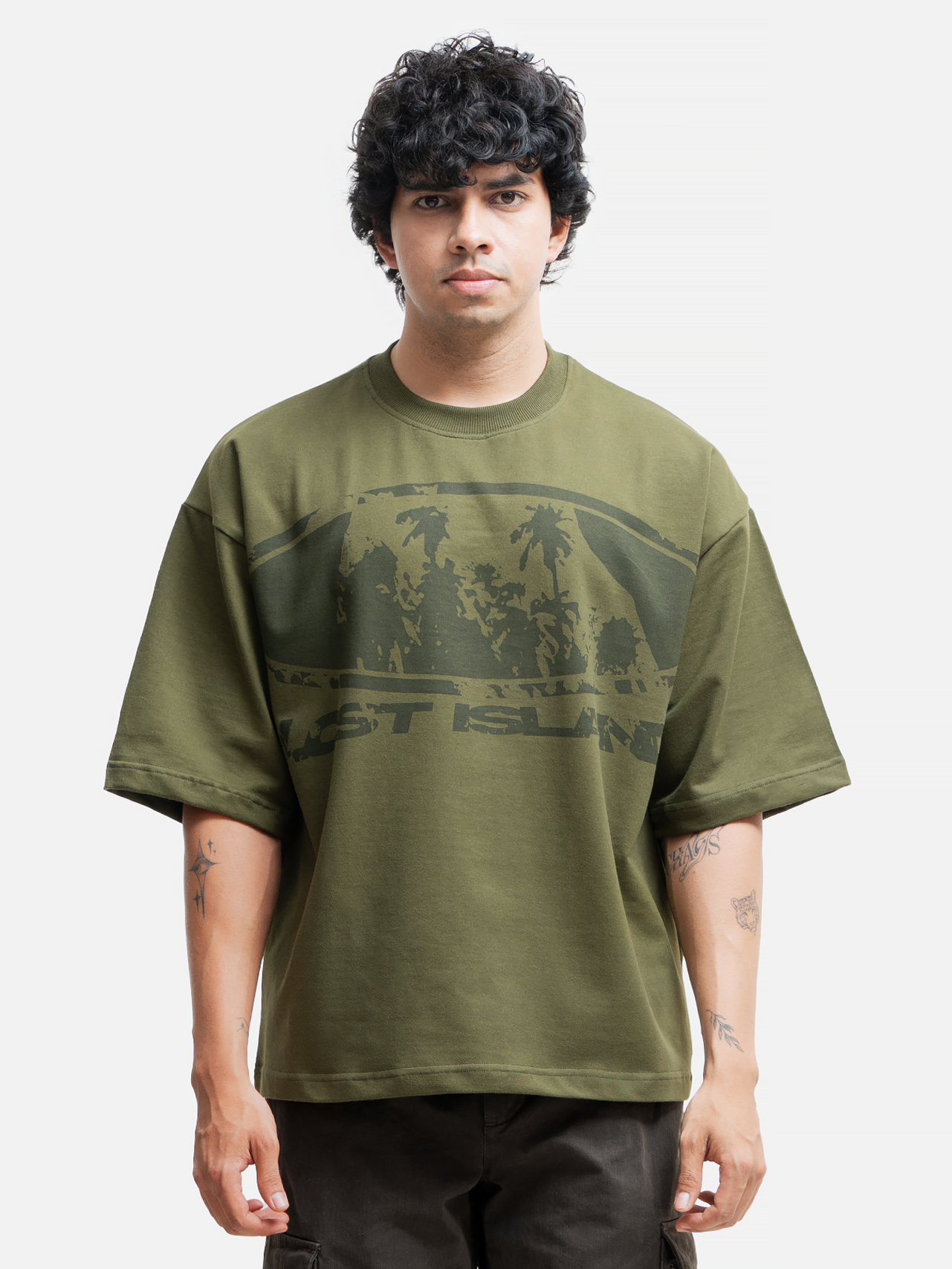 Lost Island Short Sleeve T-Shirt - Olive