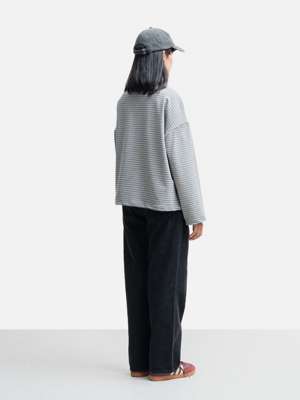 Striped Longsleeve T-Shirt - Melange/Navy