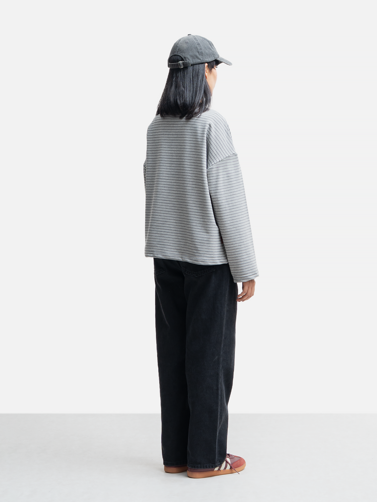 Striped Longsleeve T-Shirt - Melange/Navy