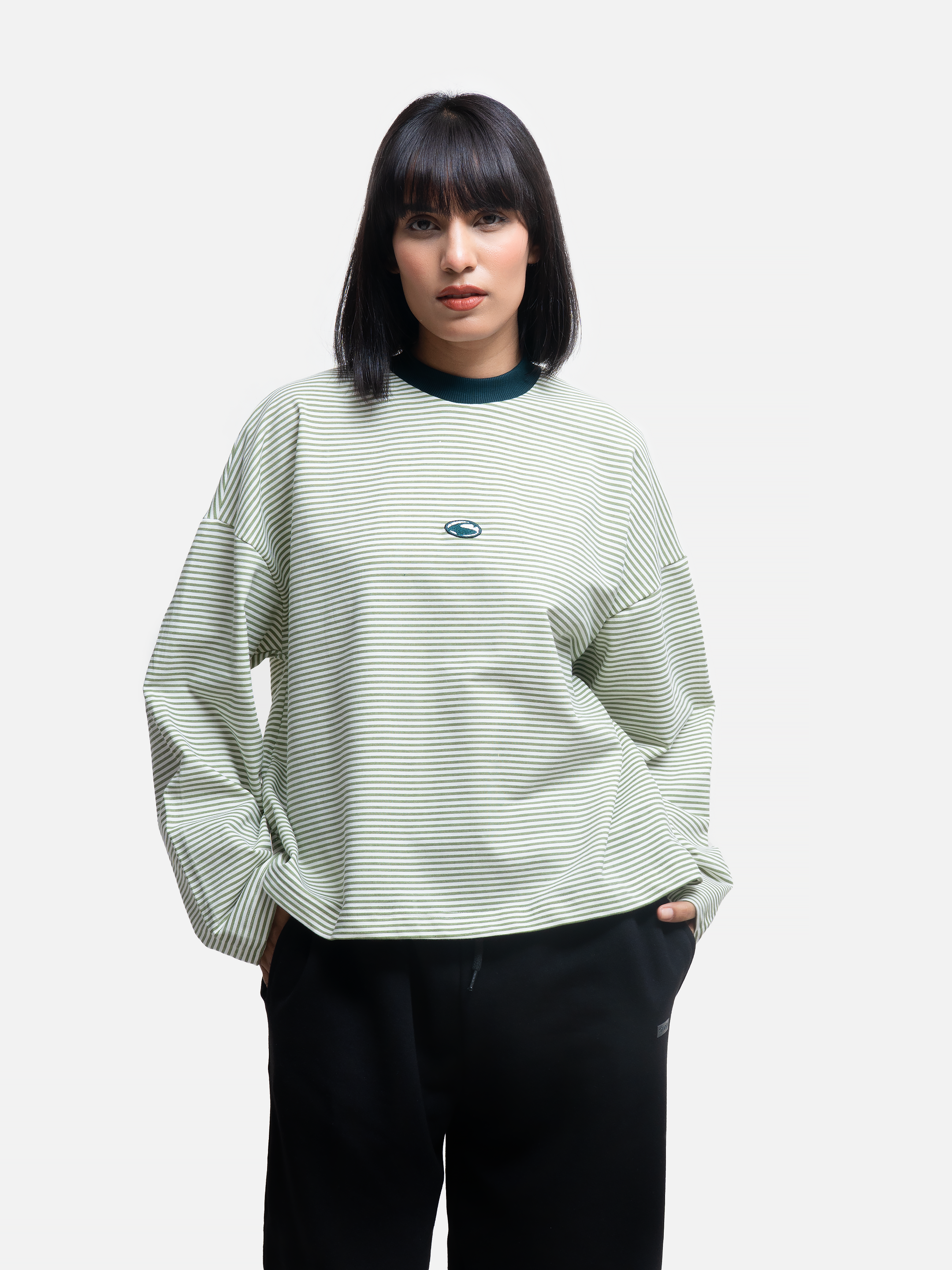 Logo Patch Longsleeve T-Shirt - Sea Grass