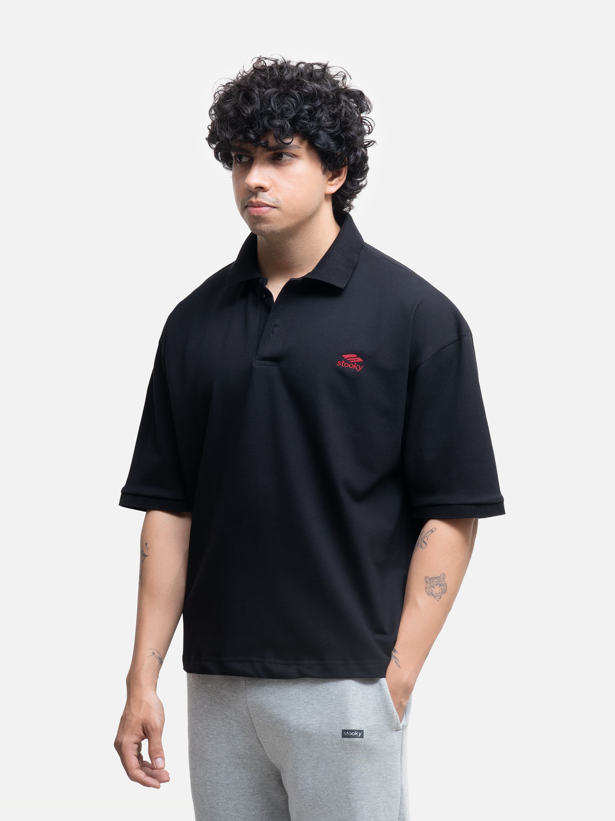 Origin Polo Short Sleeve T-shirt - Black