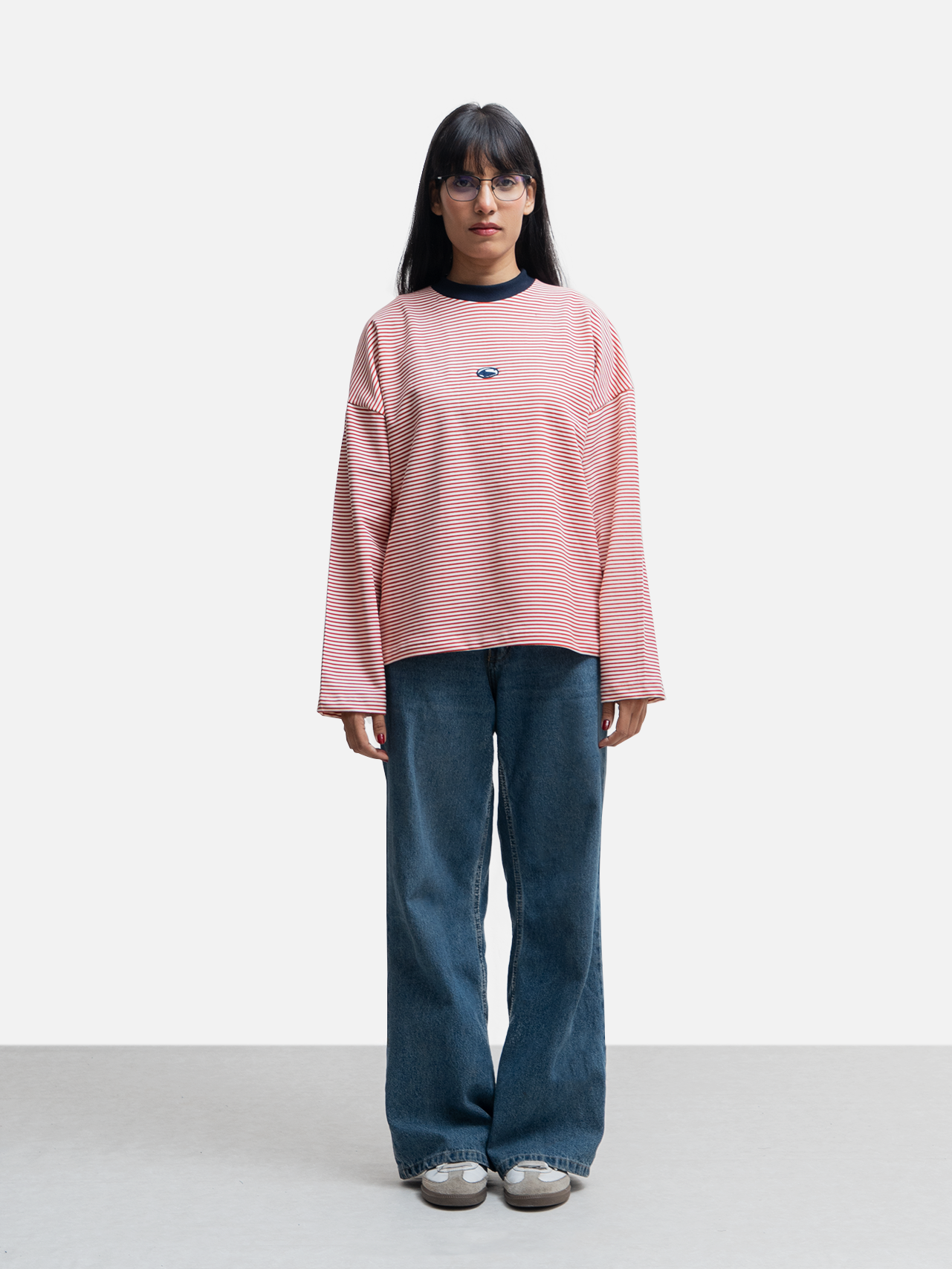 Logo Patch Longsleeve T-Shirt - Red