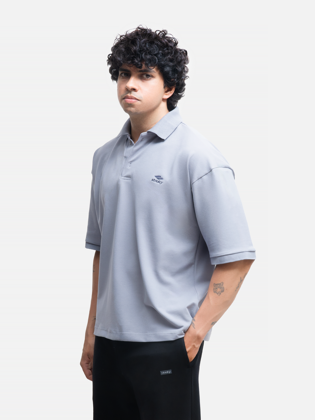 Origin Polo Short Sleeve T-shirt - Fossil Grey